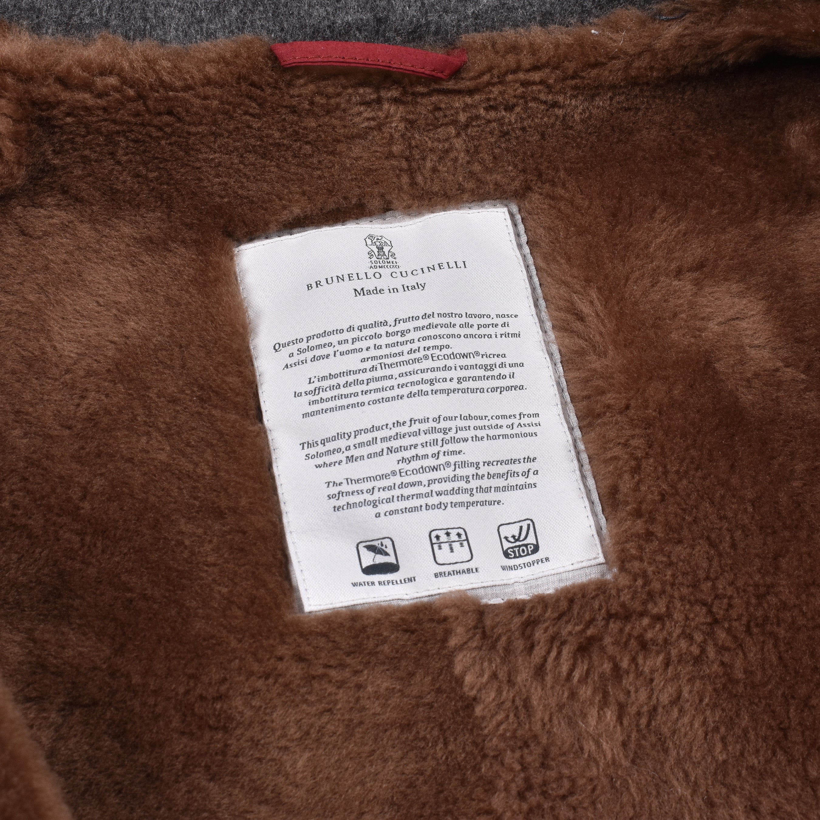BRUNELLO CUCINELLI MEN'S SHEARLING LINED DOWN FILLED 100% CASHMERE PARKA/COAT