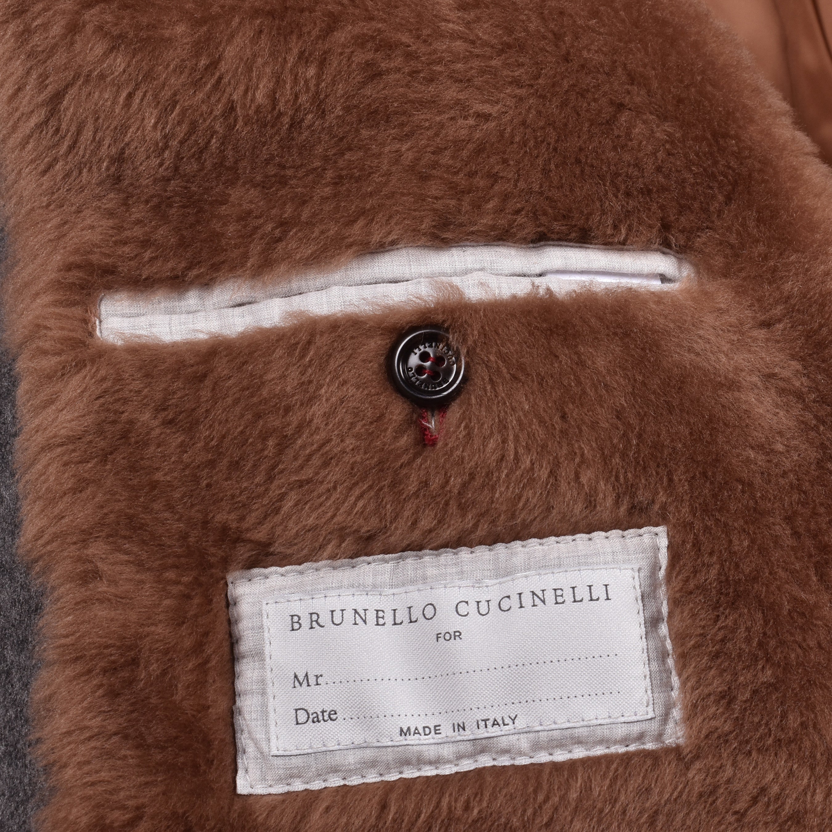 BRUNELLO CUCINELLI MEN'S SHEARLING LINED DOWN FILLED 100% CASHMERE PARKA/COAT