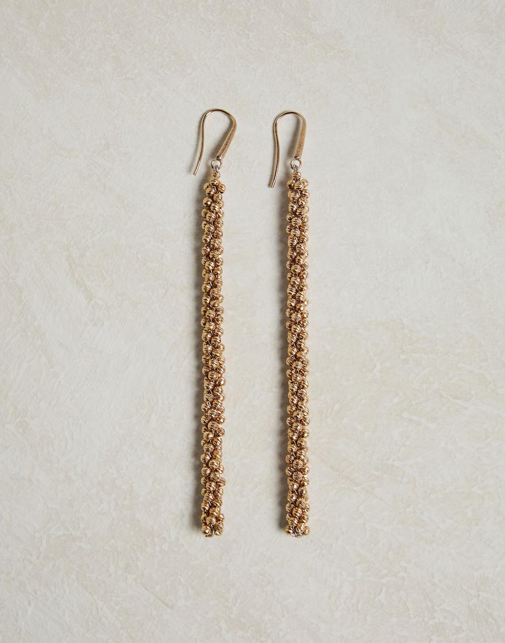 BRUNELLO CUCINELLI WOMEN'S GOLD BRAIDED DROP EARRINGS