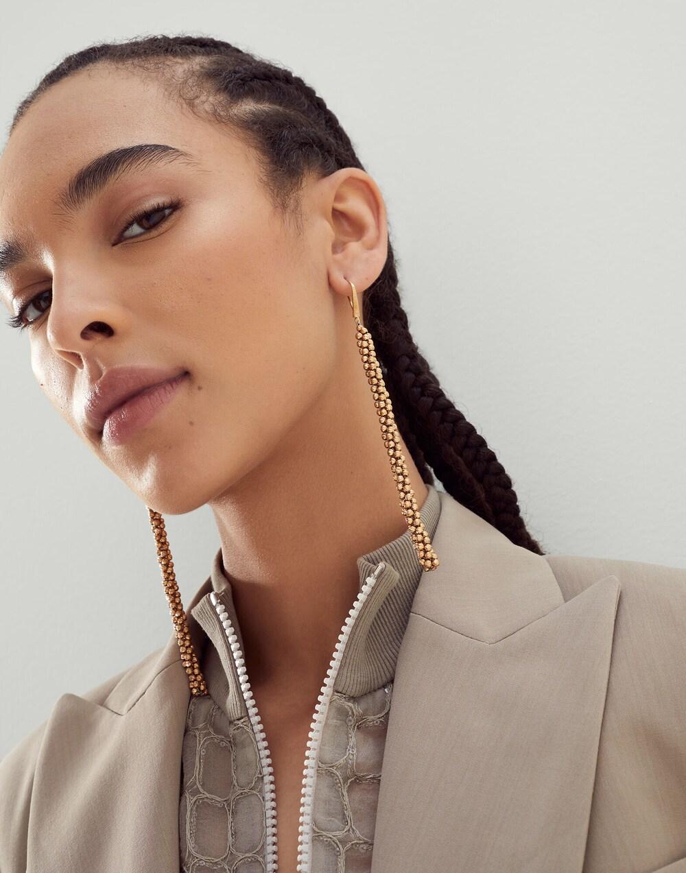 BRUNELLO CUCINELLI WOMEN'S GOLD BRAIDED DROP EARRINGS