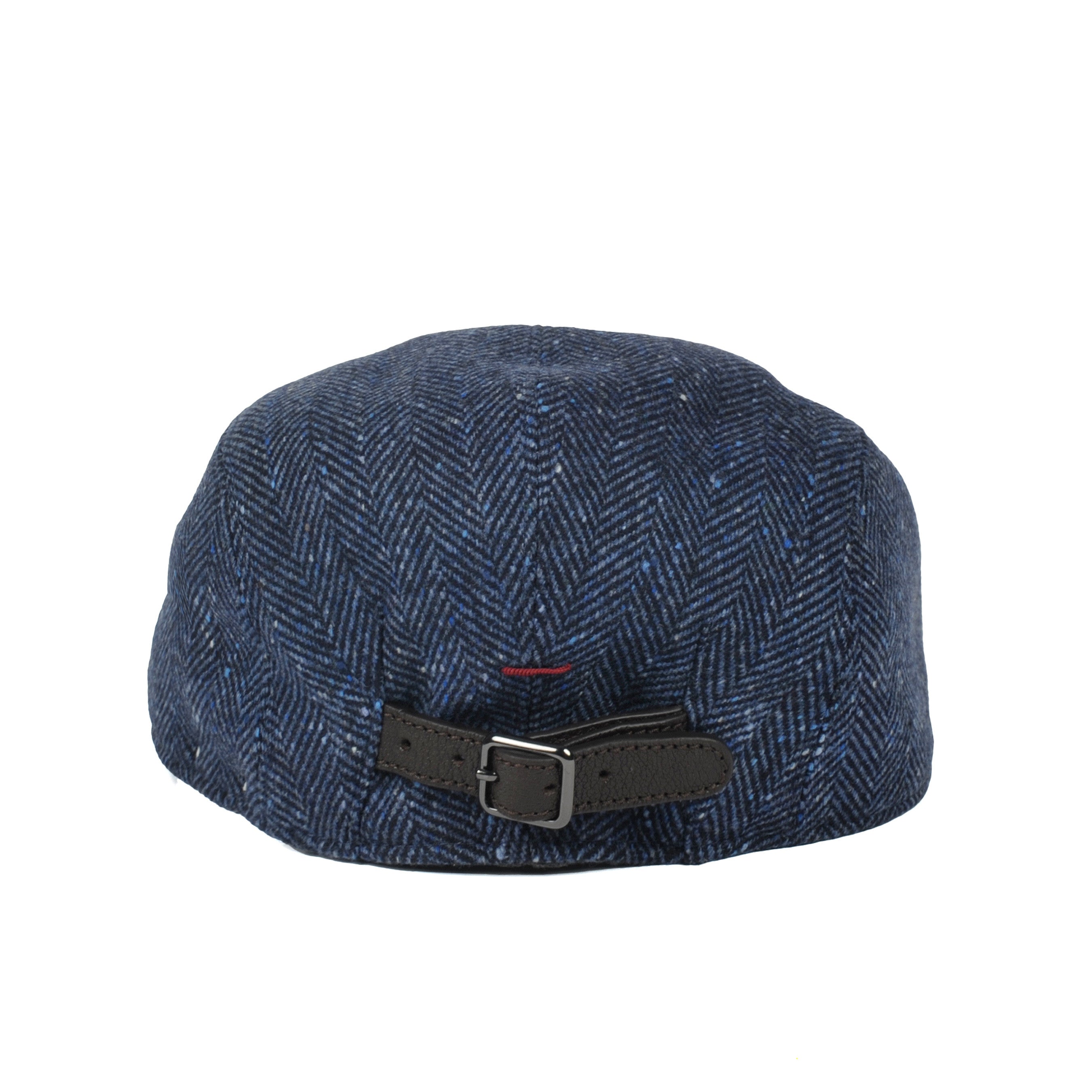 BRUNELLO CUCINELLI MEN'S VIRGIN WOOL & CASHMERE HOUNDS TOOTH PATTERN FLAT HAT