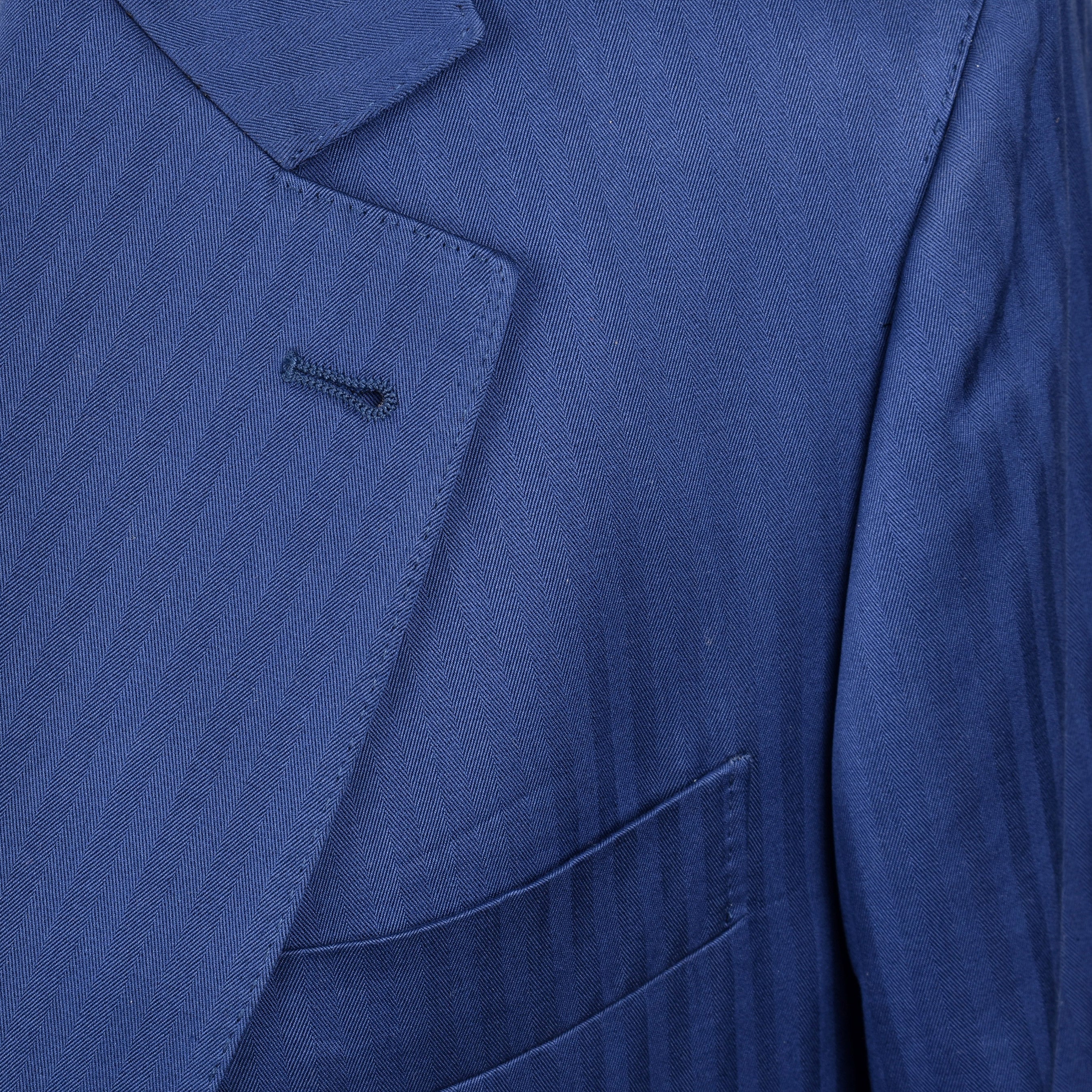 BRUNELLO CUCINELLI MEN'S INDIGO CLASSIC TAILORED BLAZER
