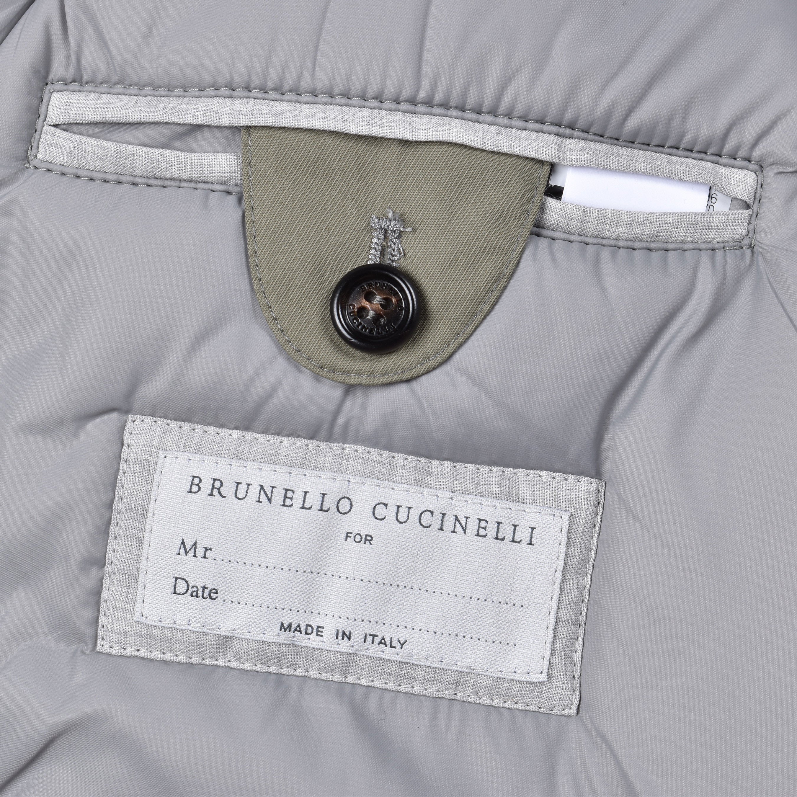 BRUNELLO CUCINELLI MEN'S SAGE GREEN DOWN FILLED PUFFER JACKET/PARKA