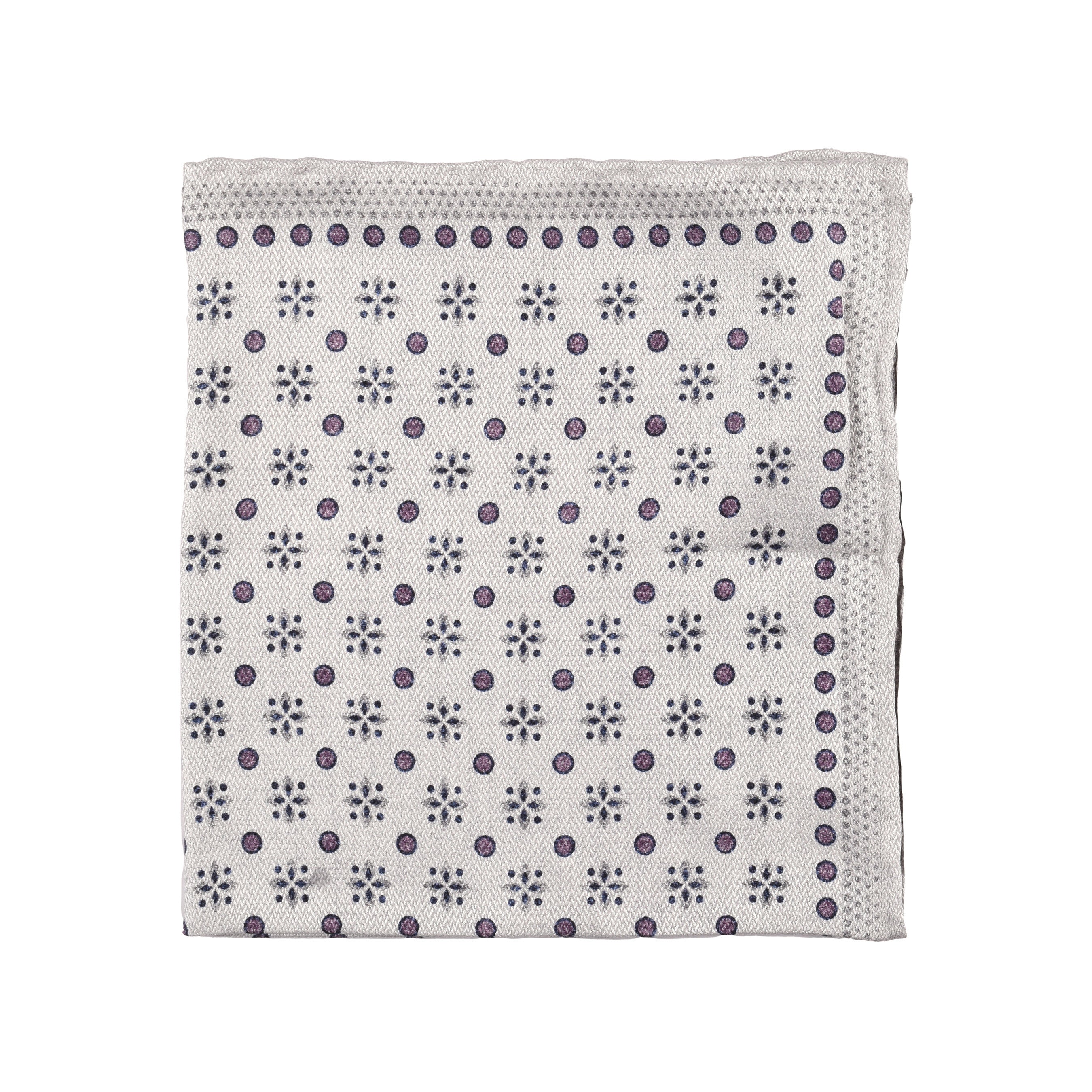 BRUNELLO CUCINELLI MEN'S 100% SILK GEOMETRIC POCKET SQUARE