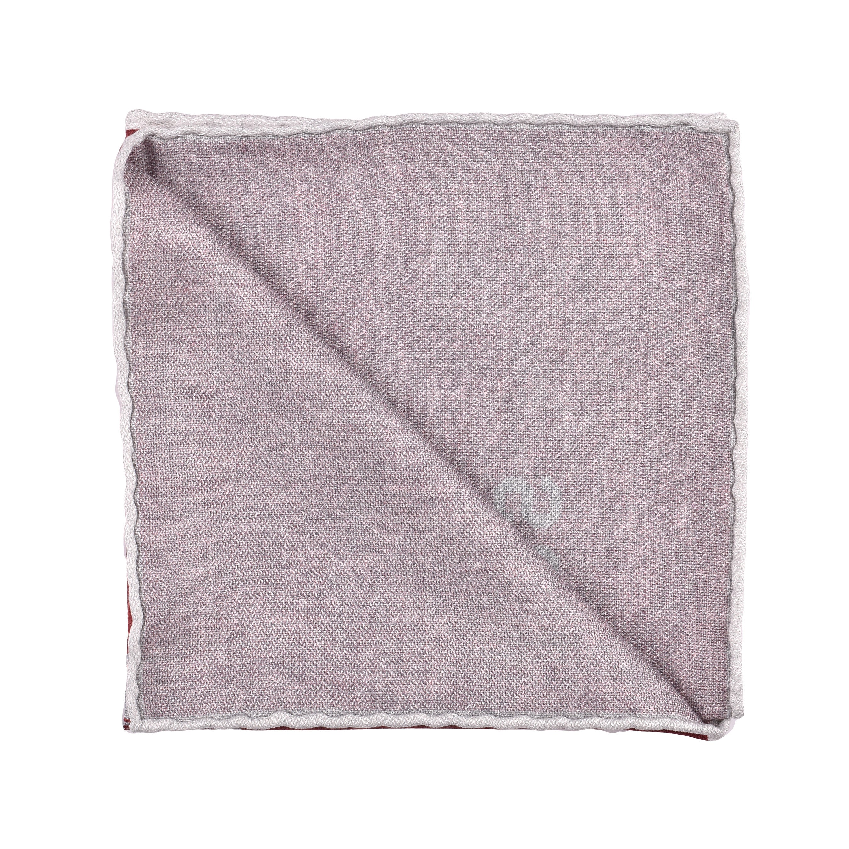 BRUNELLO CUCINELLI MEN'S RED SILK LOGO POCKET SQUARE
