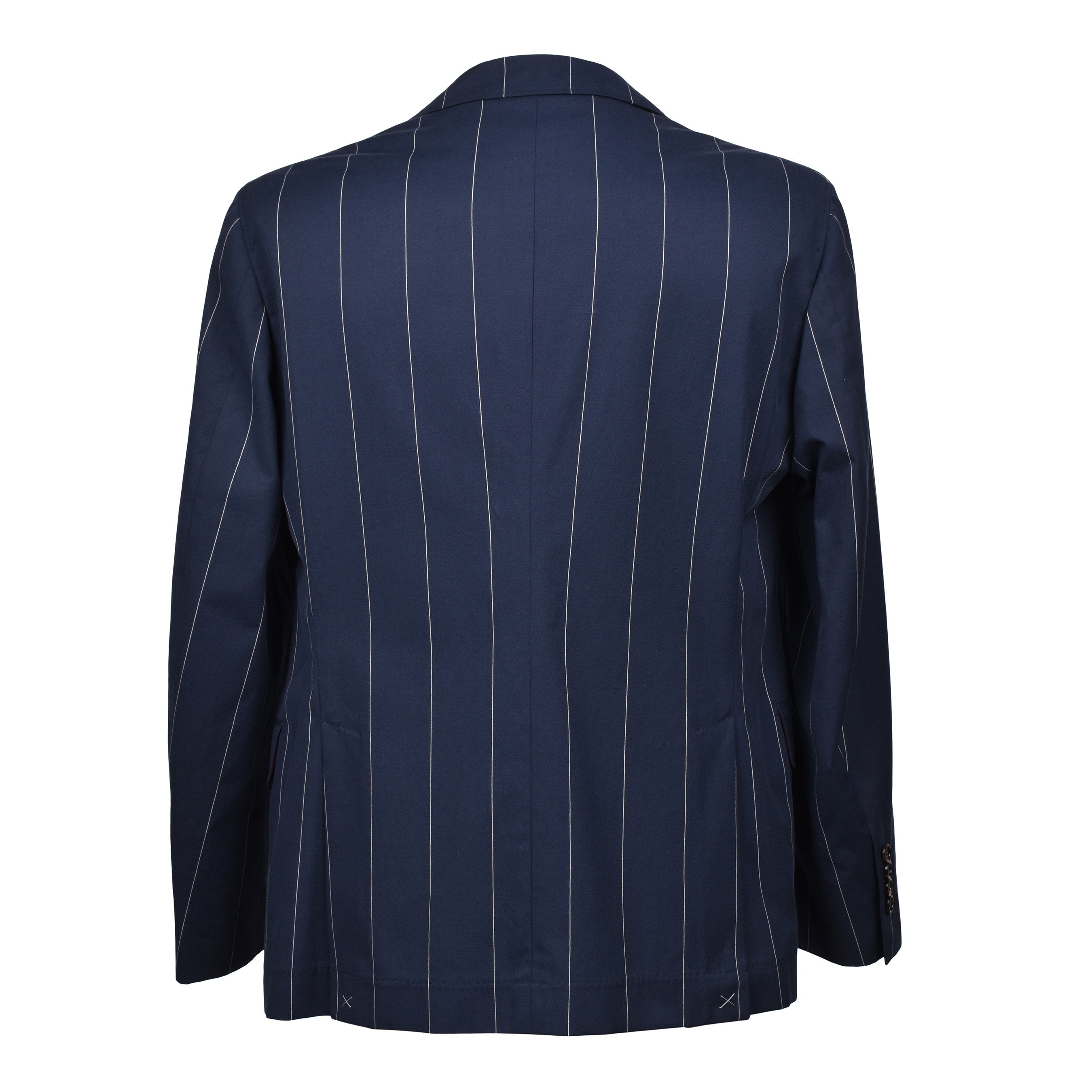 BRUNELLO CUCINELLI MEN'S NAVY PINSTRIPE TAILORED BLAZER
