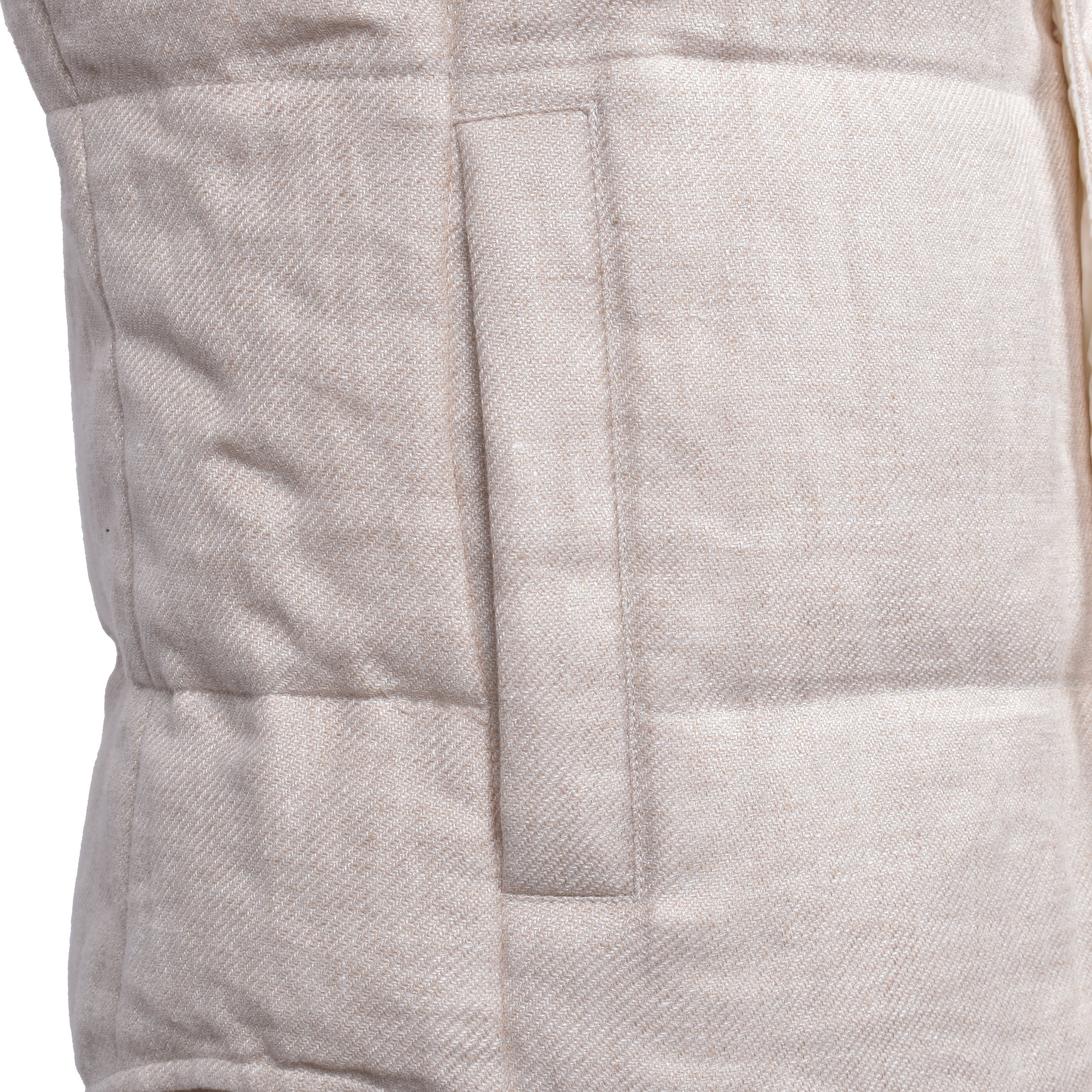 BRUNELLO CUCINELLI MEN'S WOOL BLEND BUTTON DOWN CASUAL PUFFER VEST