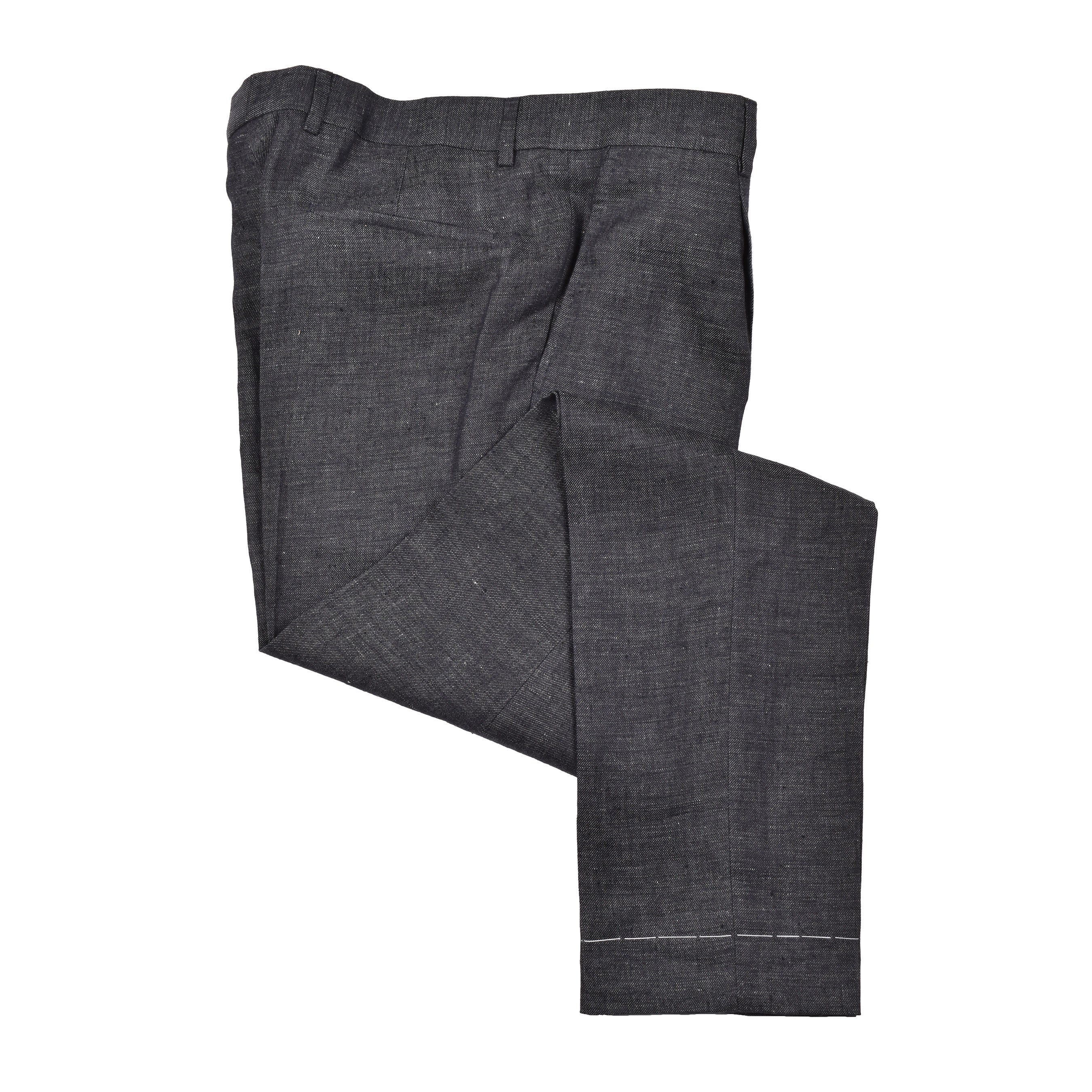 BRUNELLO CUCINELLI MEN'S BLACK LINEN DOUBLE-BREASTED SUIT JACKET