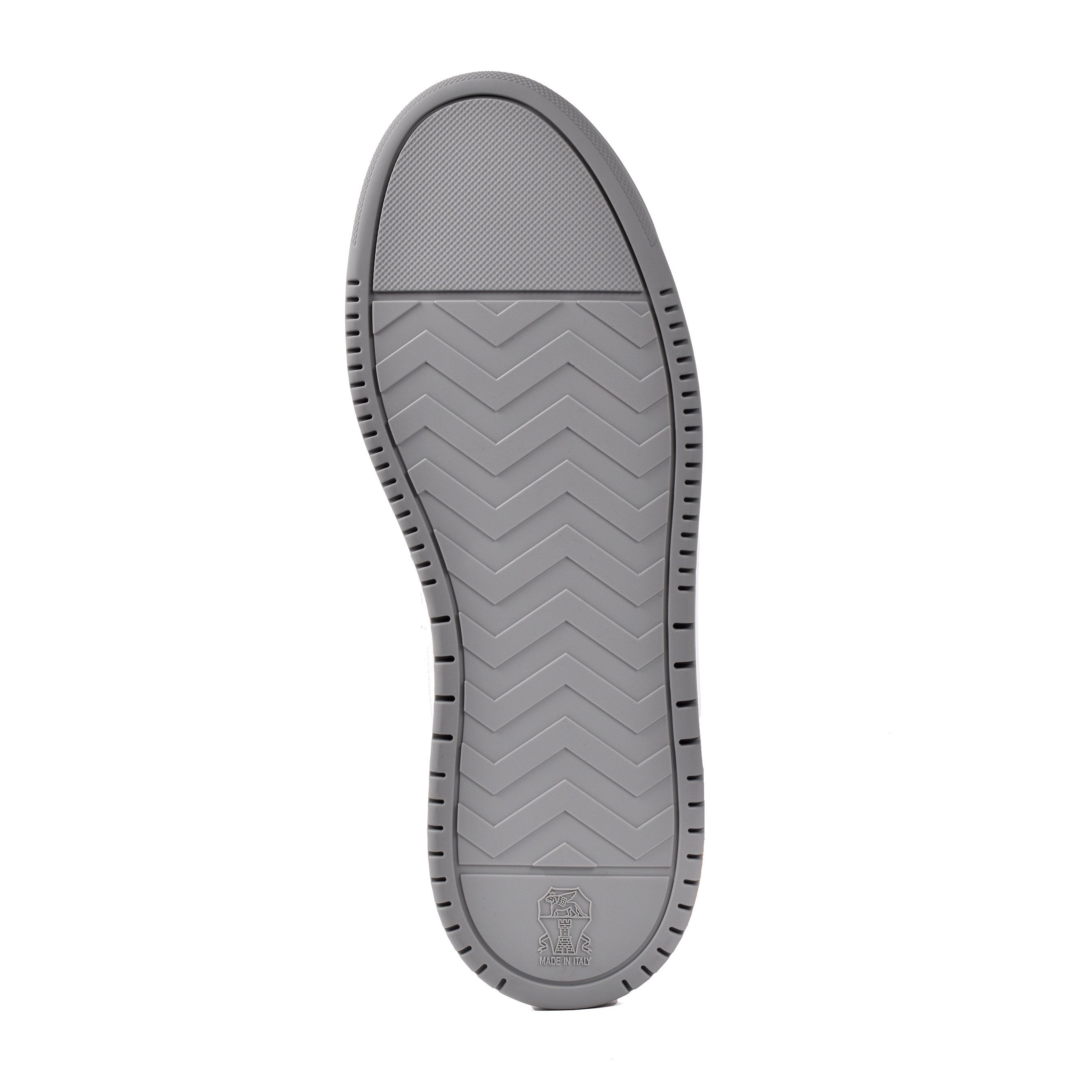 BRUNELLO CUCINELLI MEN'S LIGHT GREY LEATHER SNEAKERS