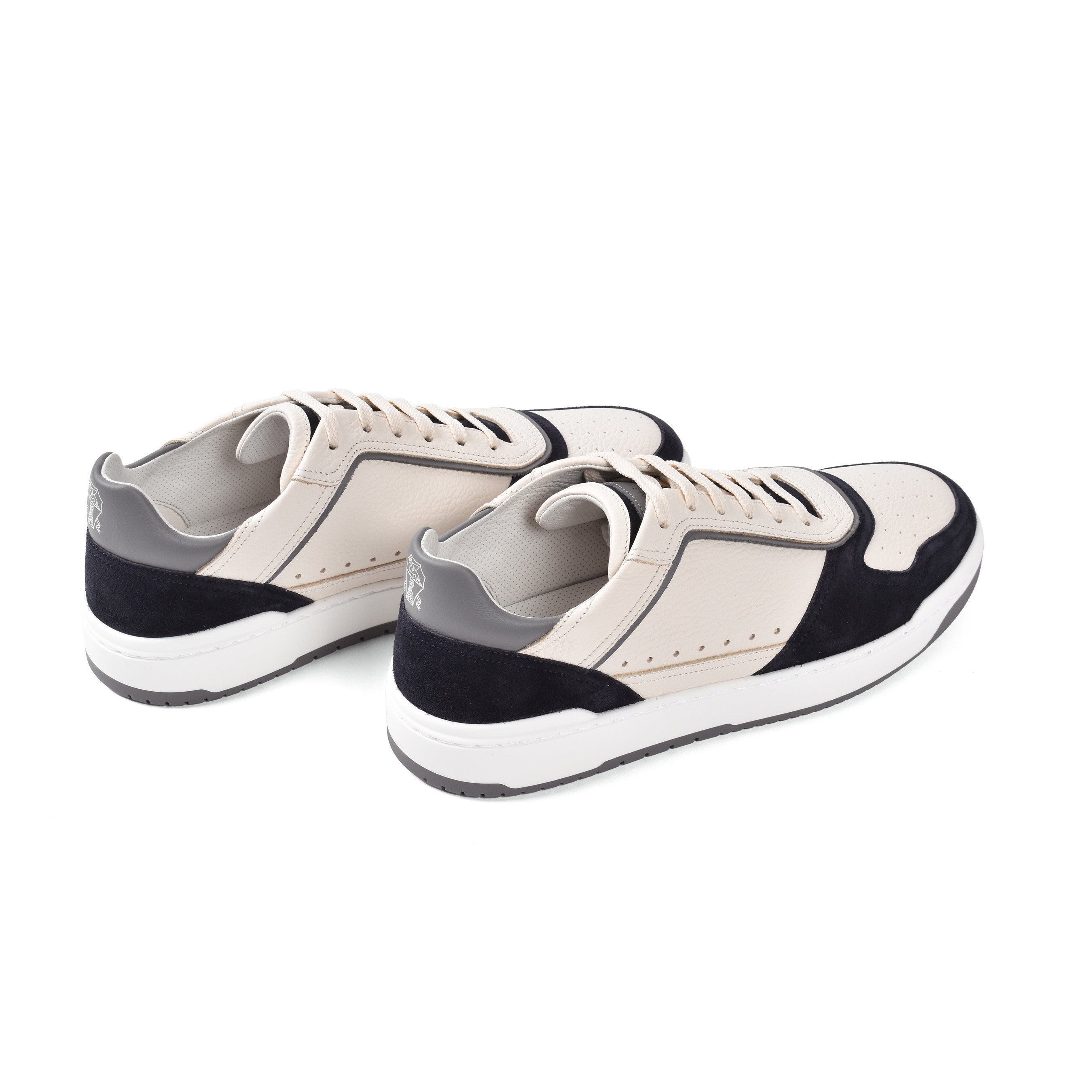 BRUNELLO CUCINELLI MEN'S 100% LEATHER TWO TONE FASHION RUNNER SNEAKER SHOE NEW