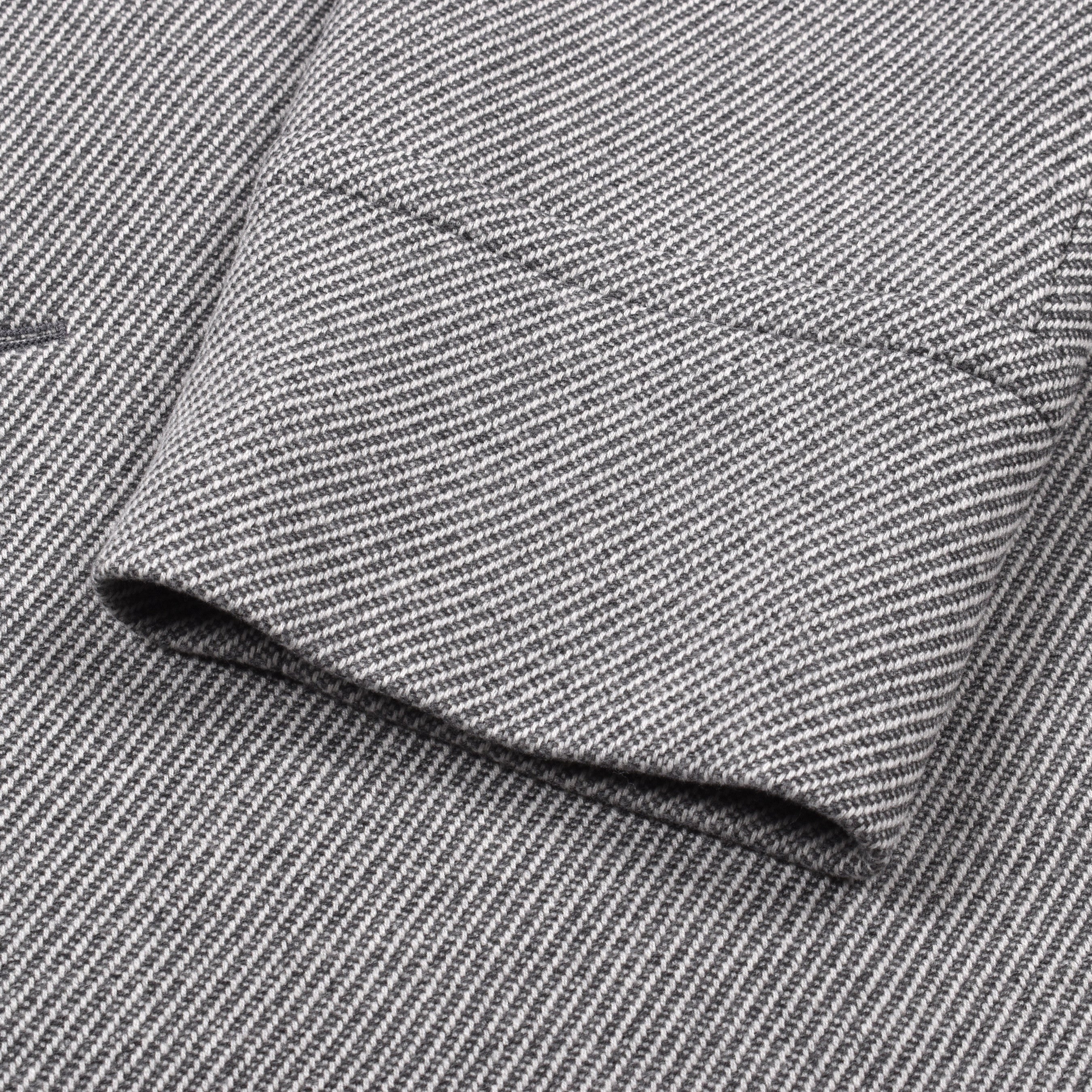 BRUNELLO CUCINELLI MEN'S LIGHT GREY WOOL JACKET