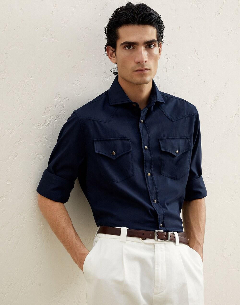 BRUNELLO CUCINELLI MEN'S SHIRT MW6044008_C6354 NWT