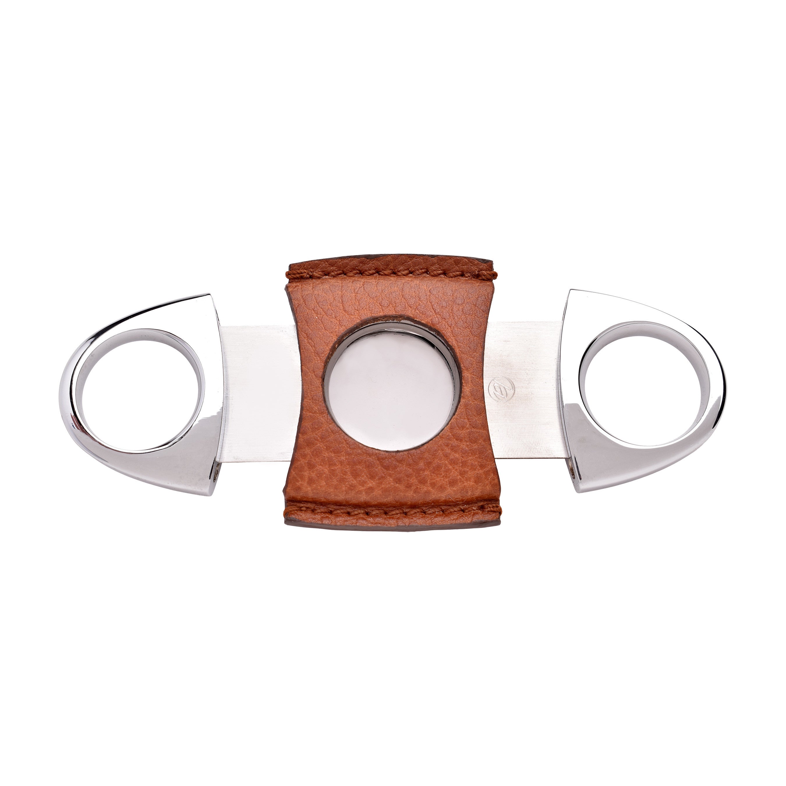 BRUNELLO CUCINELLI LEATHER AND STEEL CIGAR CUTTER