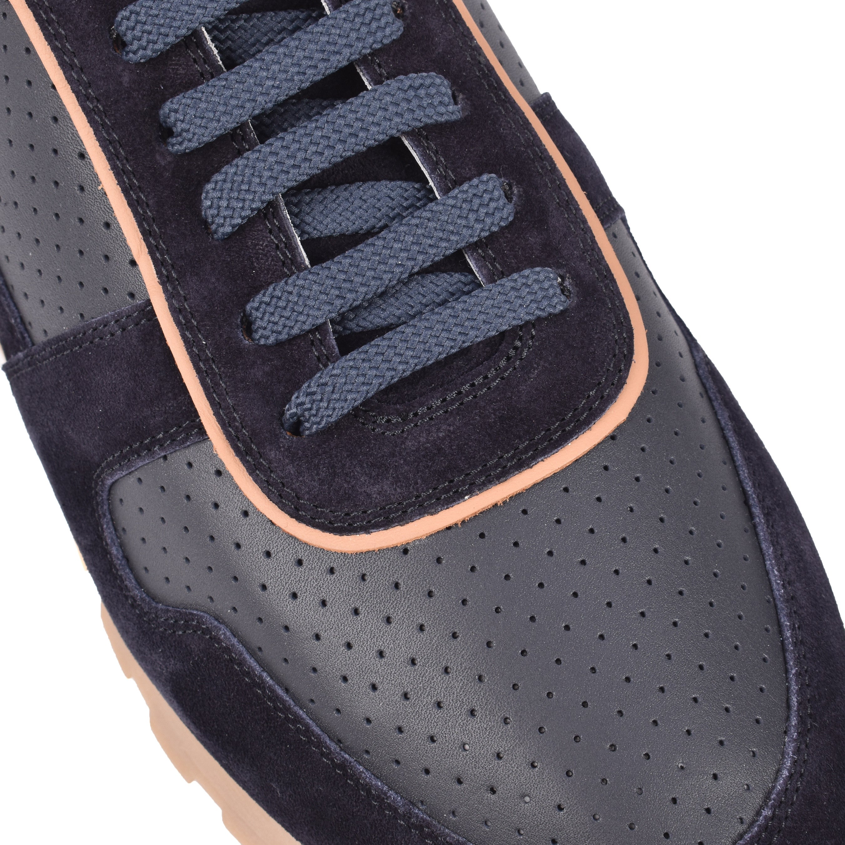 BRUNELLO CUCINELLI MEN'S 100% LEATHER TWO TONE FASHION RUNNER SNEAKERS SHOE NEW