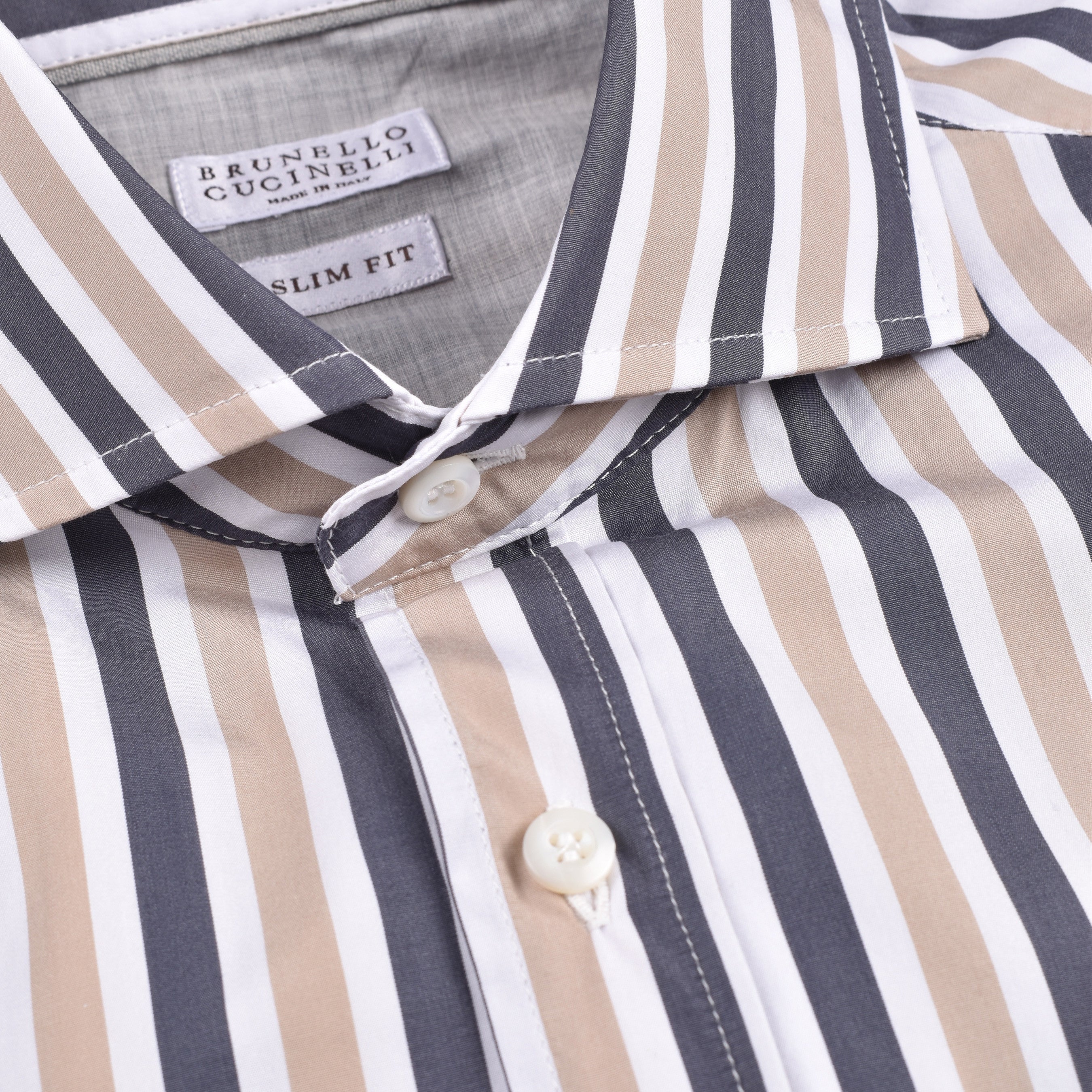BRUNELLO CUCINELLI MENS 100% COTTON LONG SLEEVE SLIM FIT BUTTON DOWN SHIRT NEW