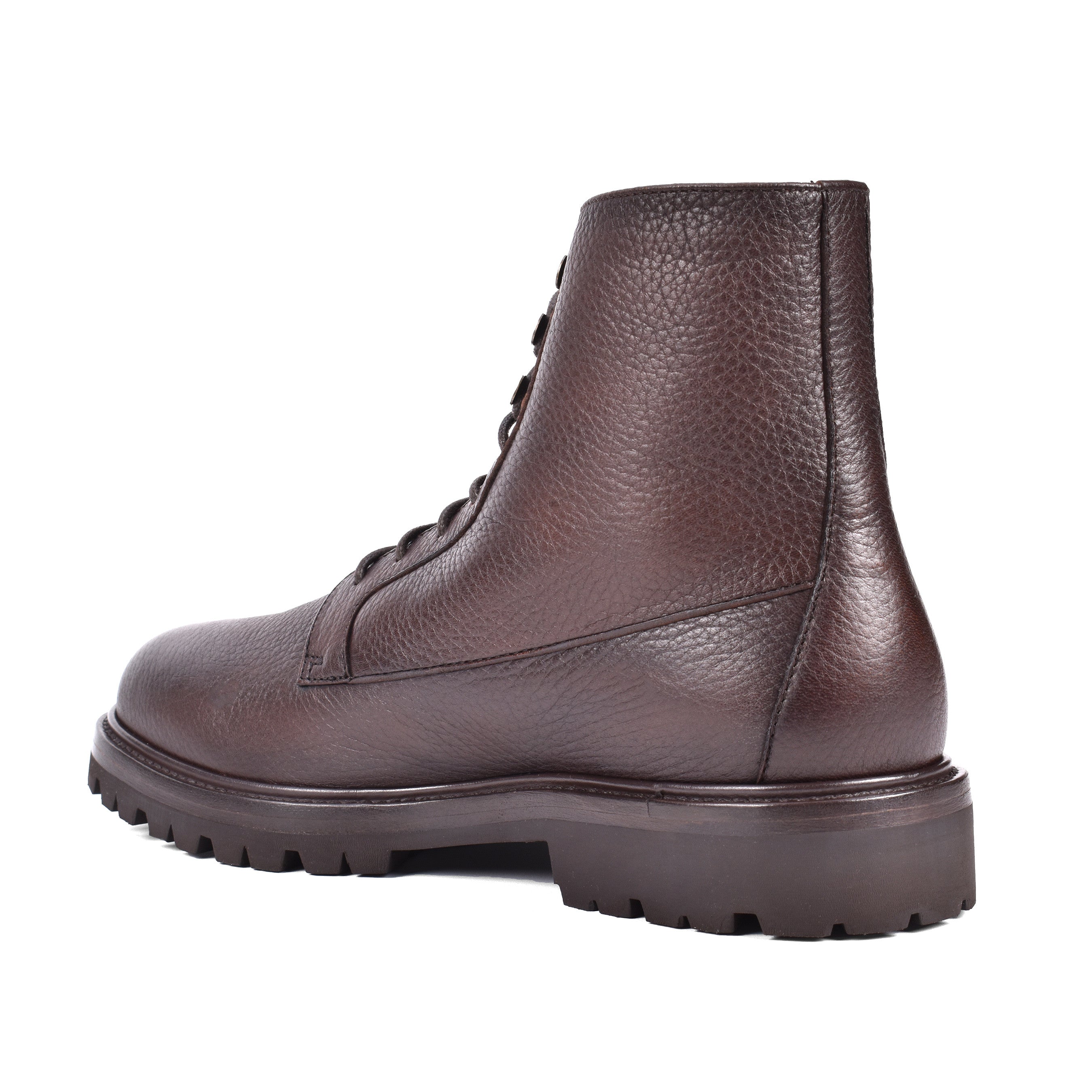 BRUNELLO CUCINELLI MEN'S SHEARLING LINED 100% LEATHER LACE UP HIKING BOOTS NEW