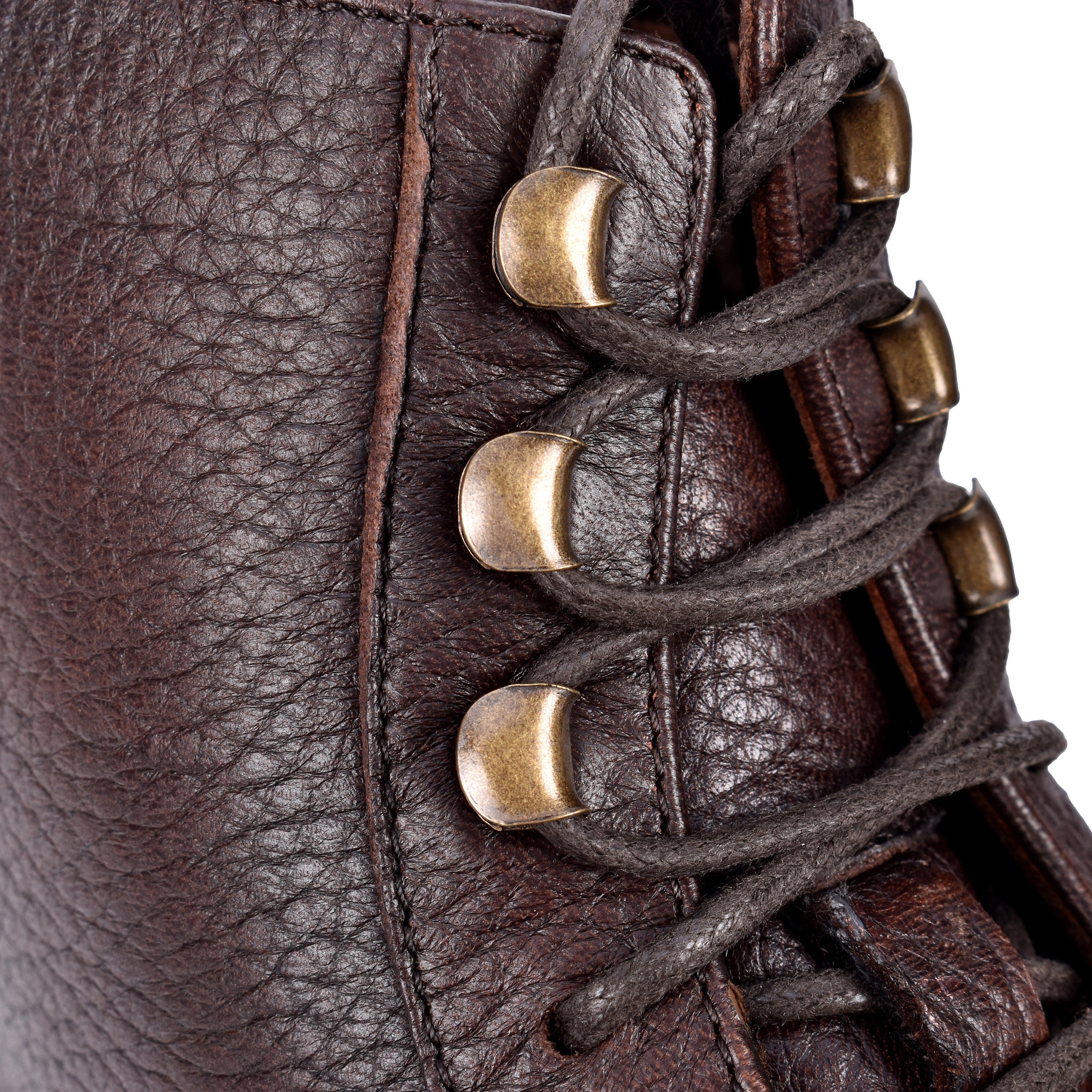 BRUNELLO CUCINELLI MEN'S SHEARLING LINED 100% LEATHER LACE UP HIKING BOOTS NEW