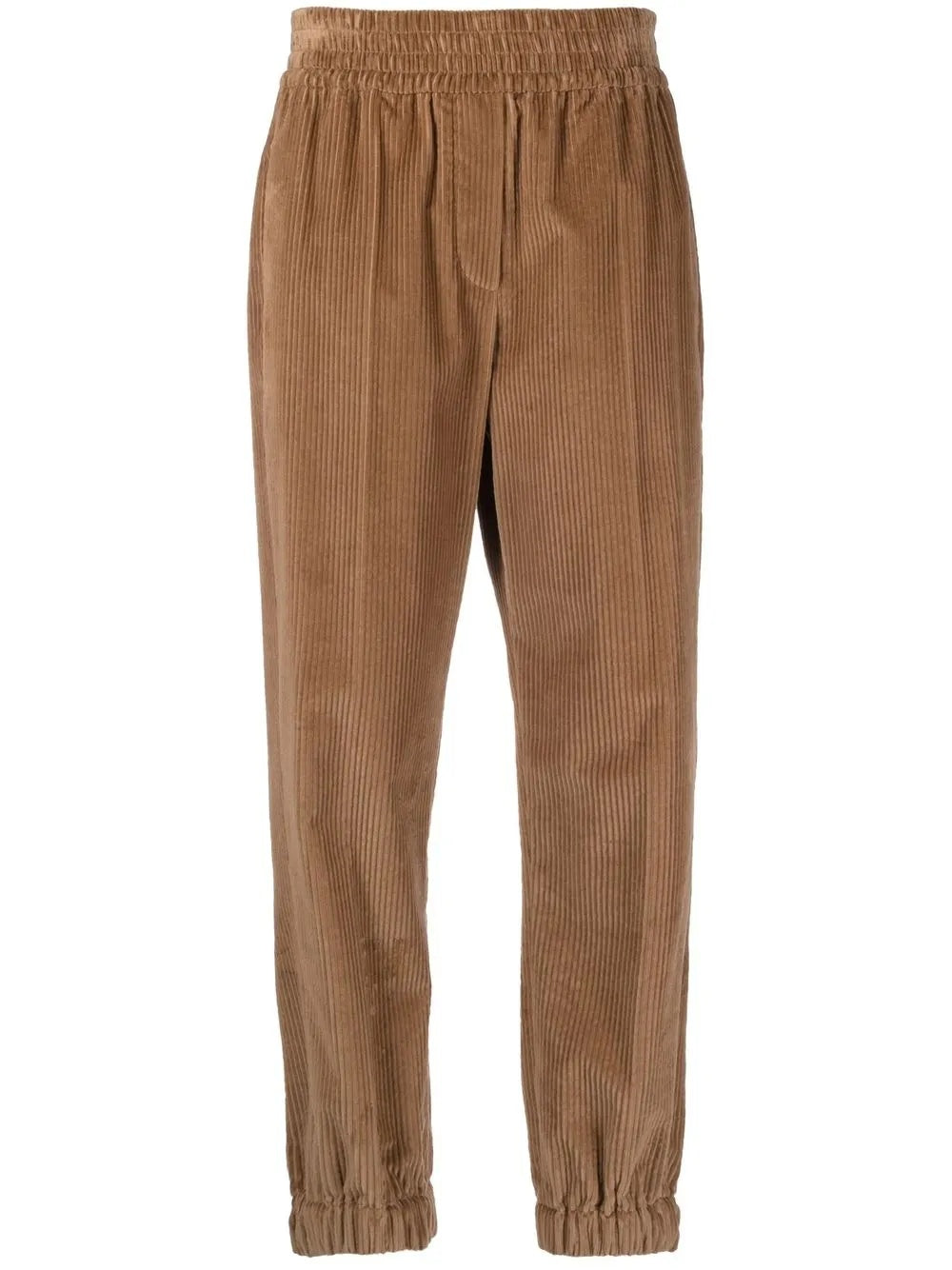 BRUNELLO CUCINELLI WOMEN'S FIRED CLAY CORDUROY JOGGER TROUSERS