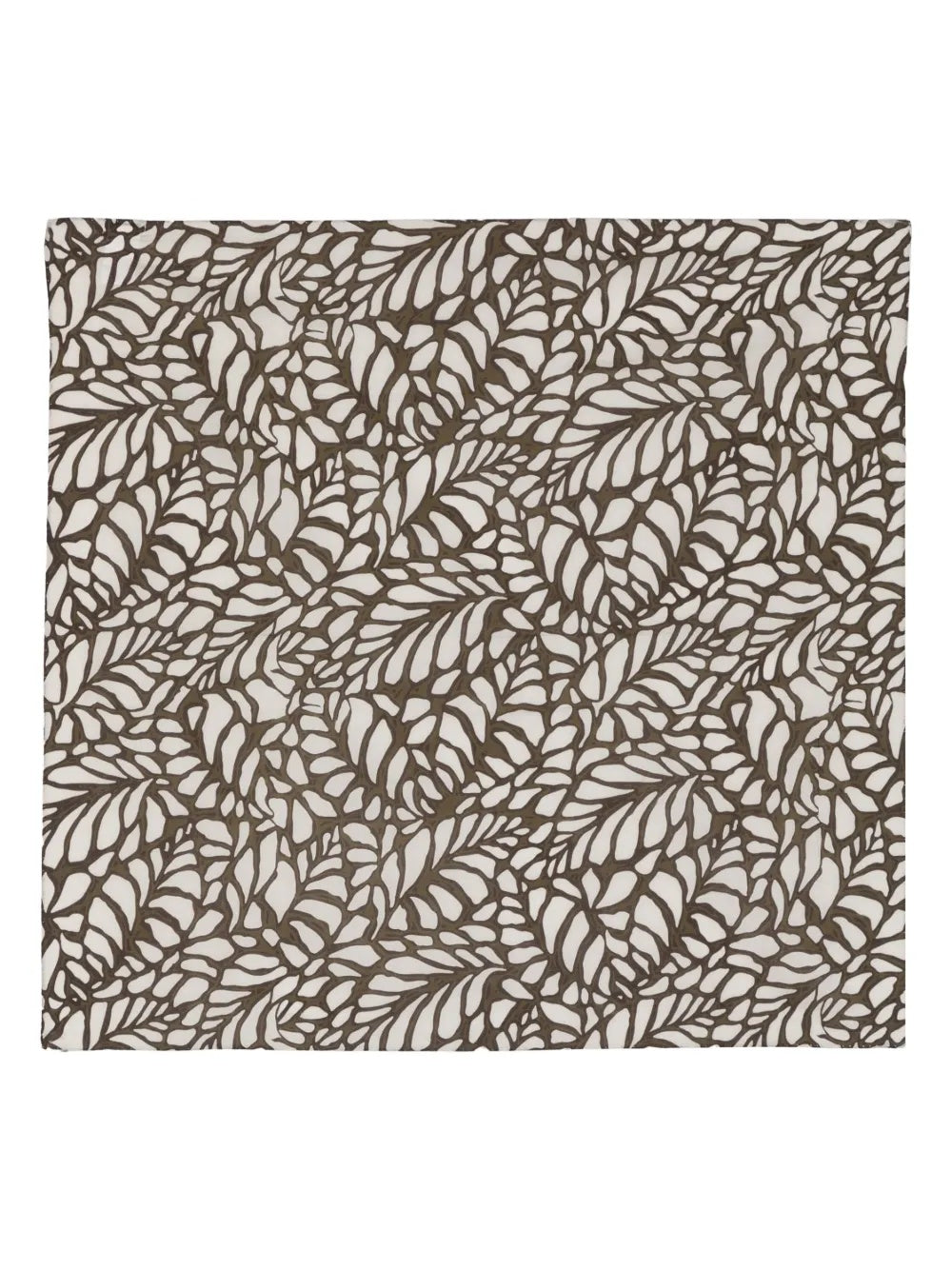 BRUNELLO CUCINELLI WOMEN'S LEAF-PATTERNED SCARF IN MILITARY GREEN