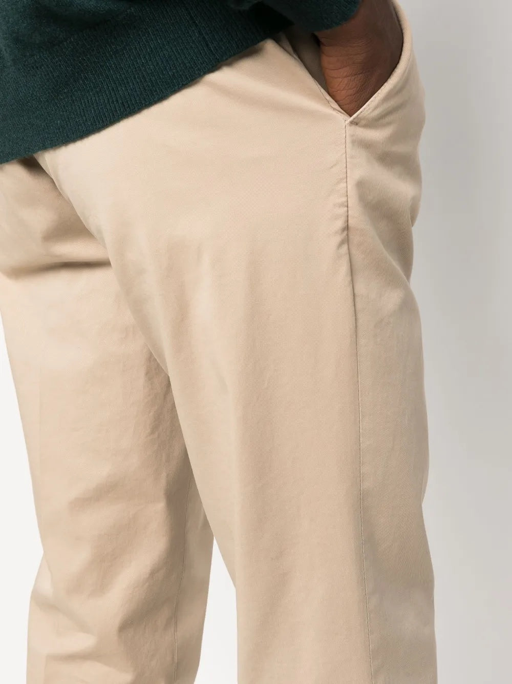 BRUNELLO CUCINELLI MEN'S BEIGE STRAIGHT-LEG TROUSERS