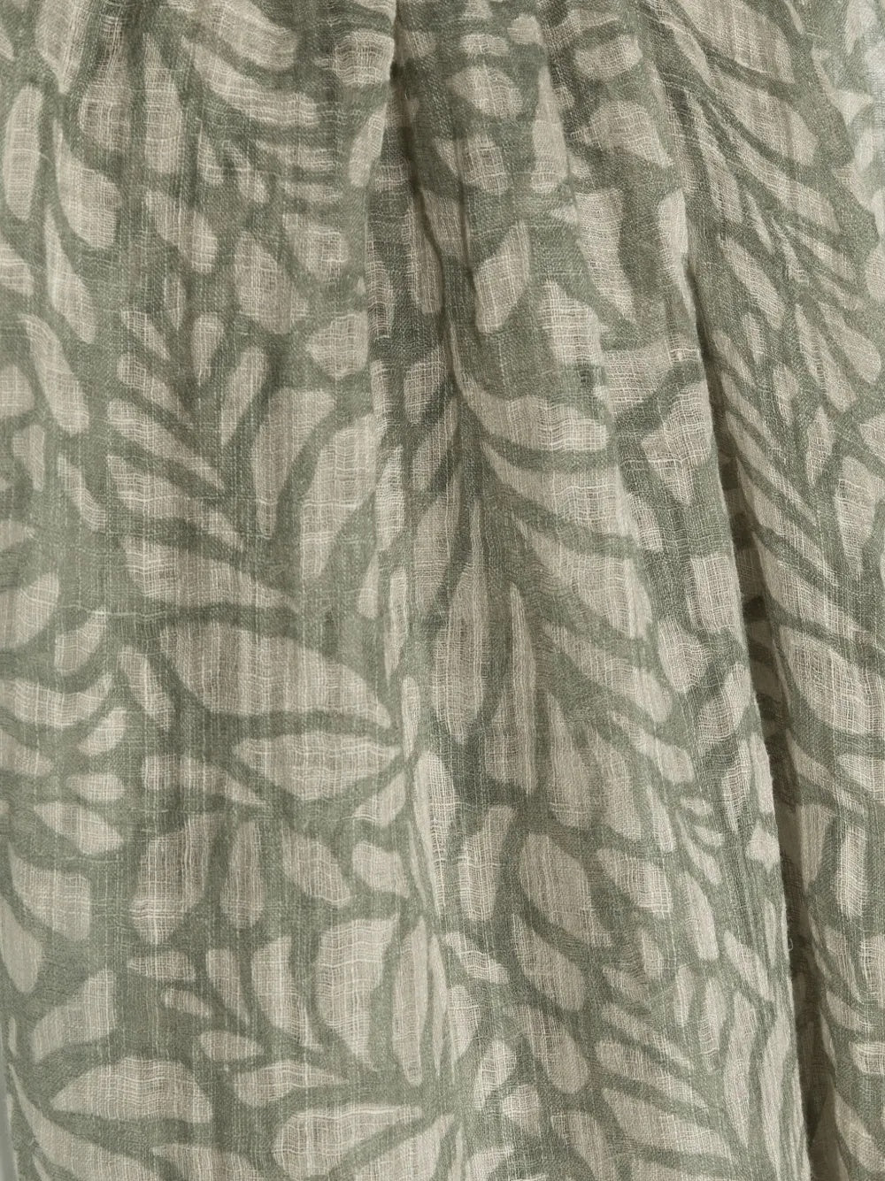 BRUNELLO CUCINELLI WOMEN'S BEIGE AND GREEN PATTERNED SCARF