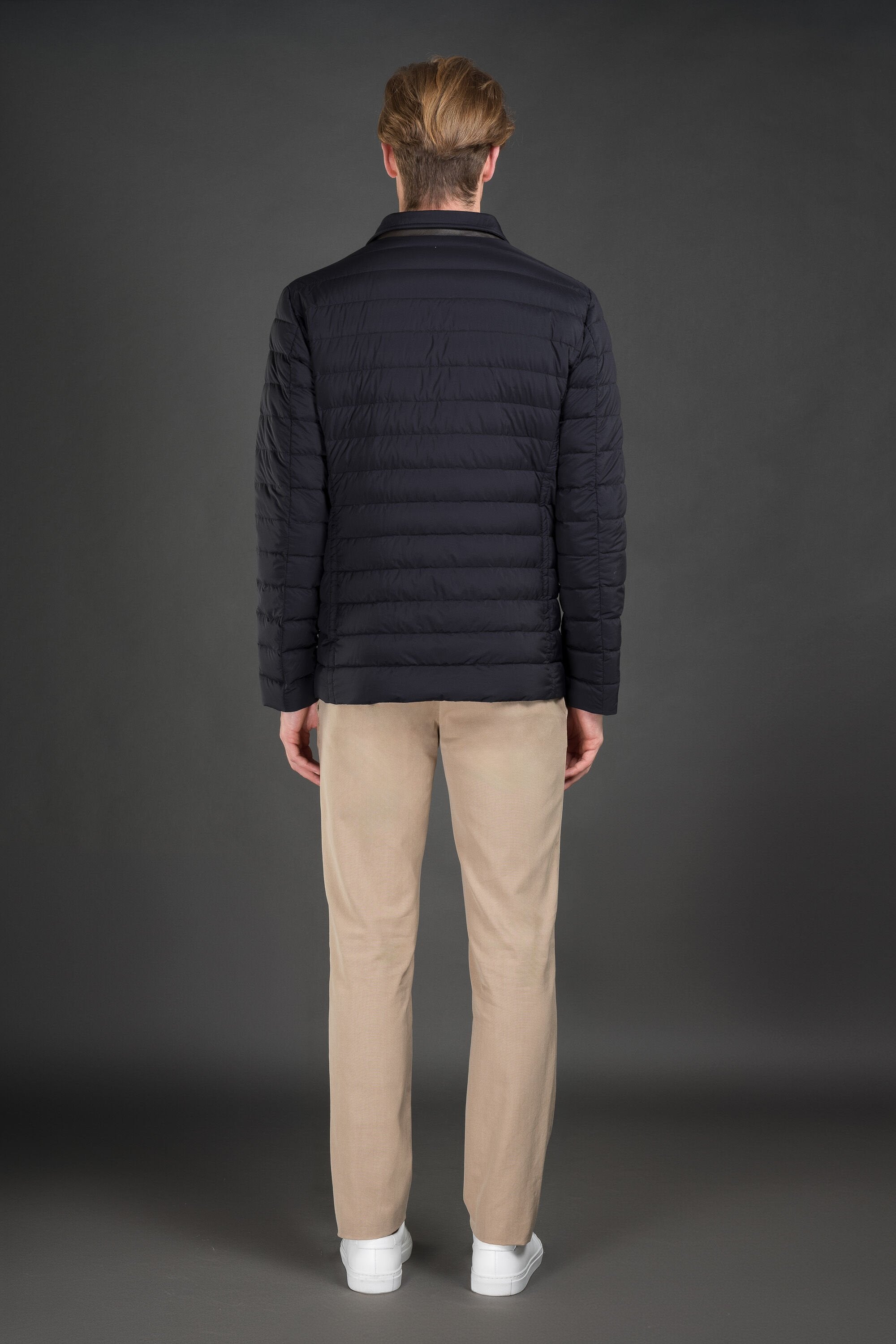 MOORER MEN'S DARK QUILTED BLAZER