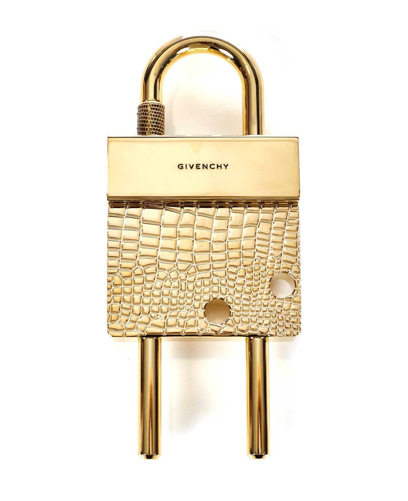 GIVENCHY MEN'S MAXI SQUARE PADLOCK CROCO EMBOSSED NWT