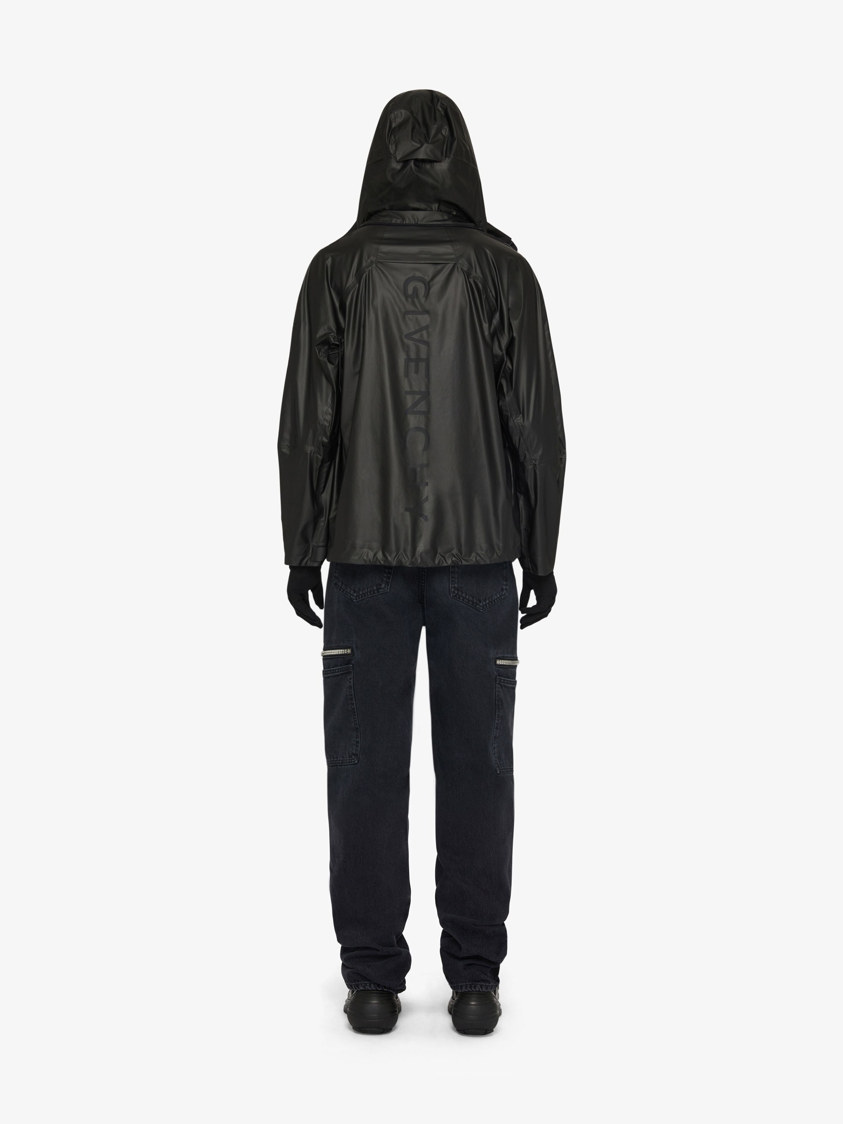GIVENCHY MEN'S BLACK SHELL WINDBREAKER JACKET