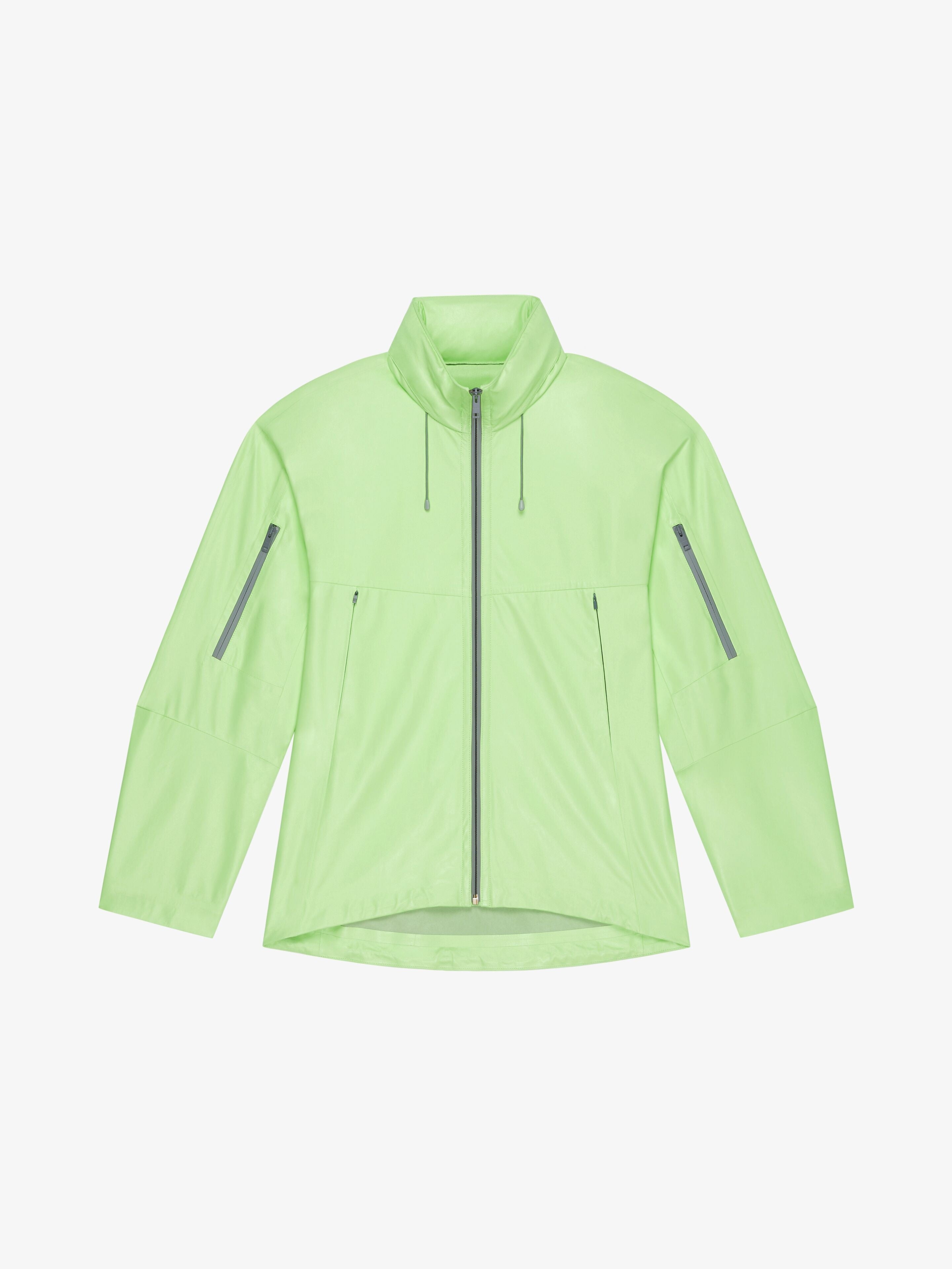 GIVENCHY MEN'S MINT GREEN LEATHER WINDBREAKER JACKET