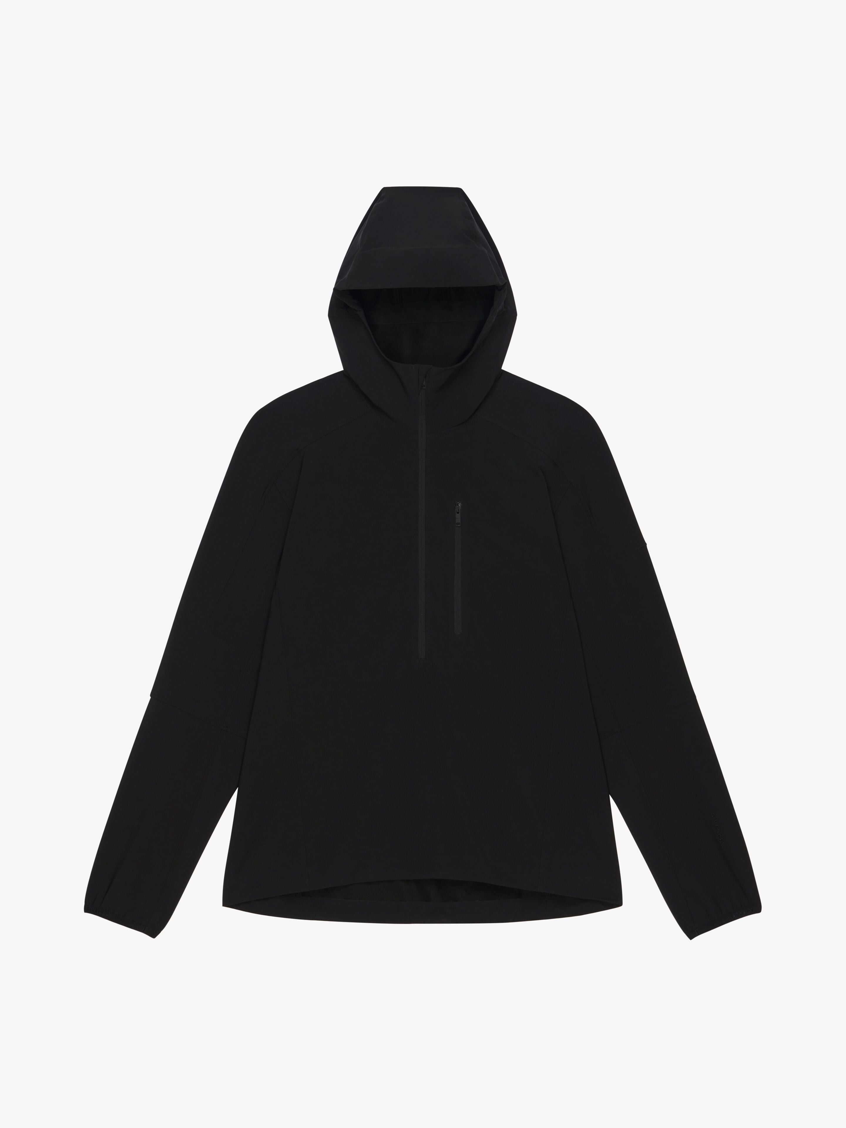 GIVENCHY MEN'S BLACK HOODED JACKET WITH ZIPPER