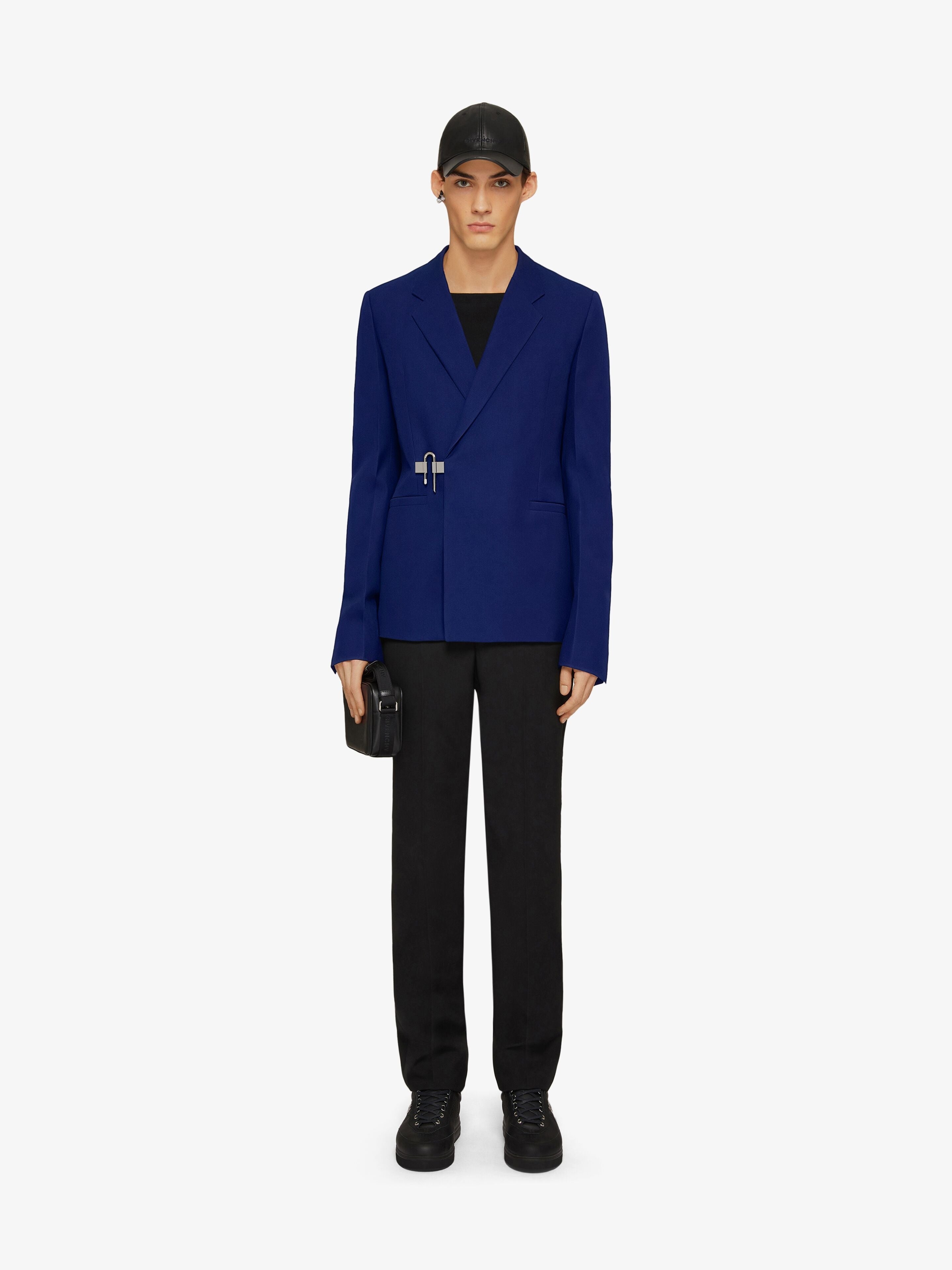 GIVENCHY MEN'S COBALT BLUE SLIM FIT JACKET