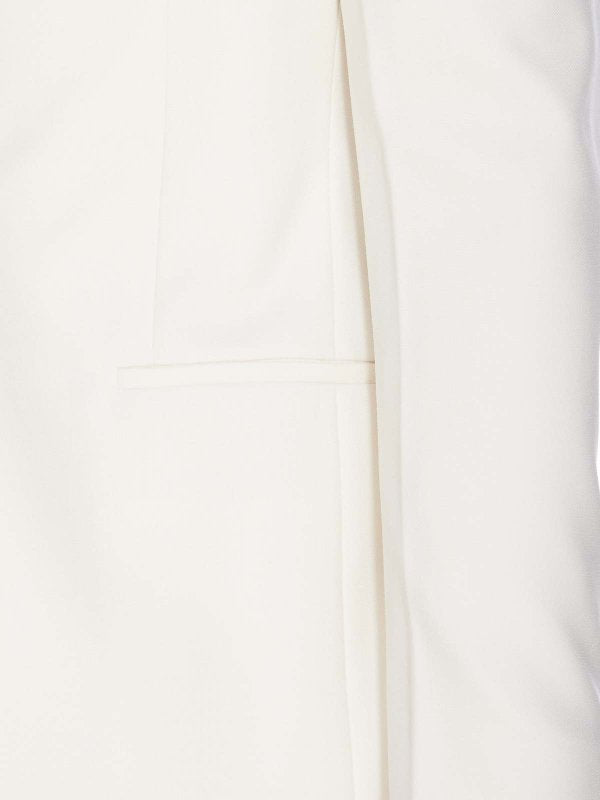 GIVENCHY MEN'S WHITE FITTED TAILORED JACKET