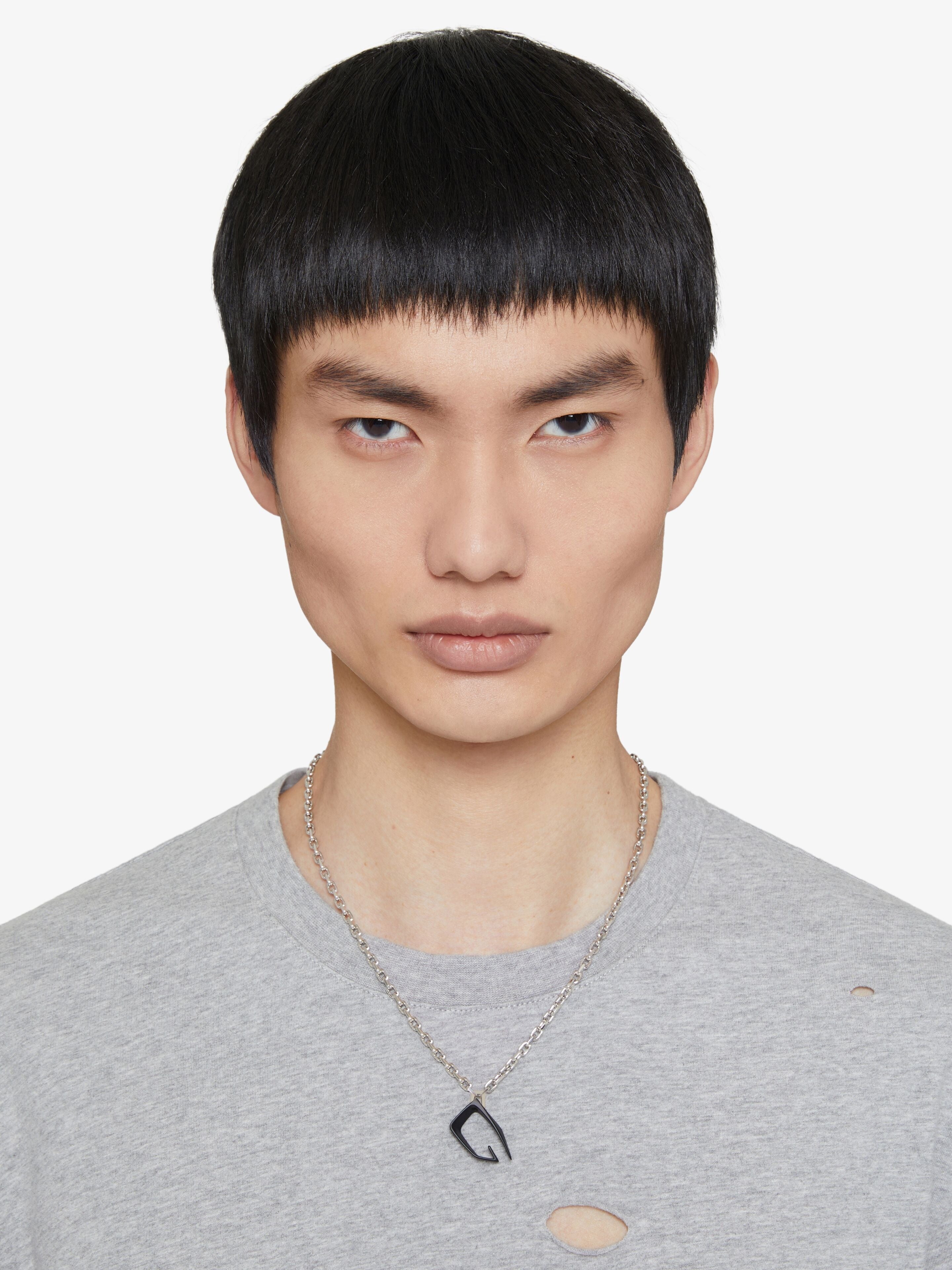 GIVENCHY MEN'S GIV CUT COLORED PENDANT NECKLACE NWT