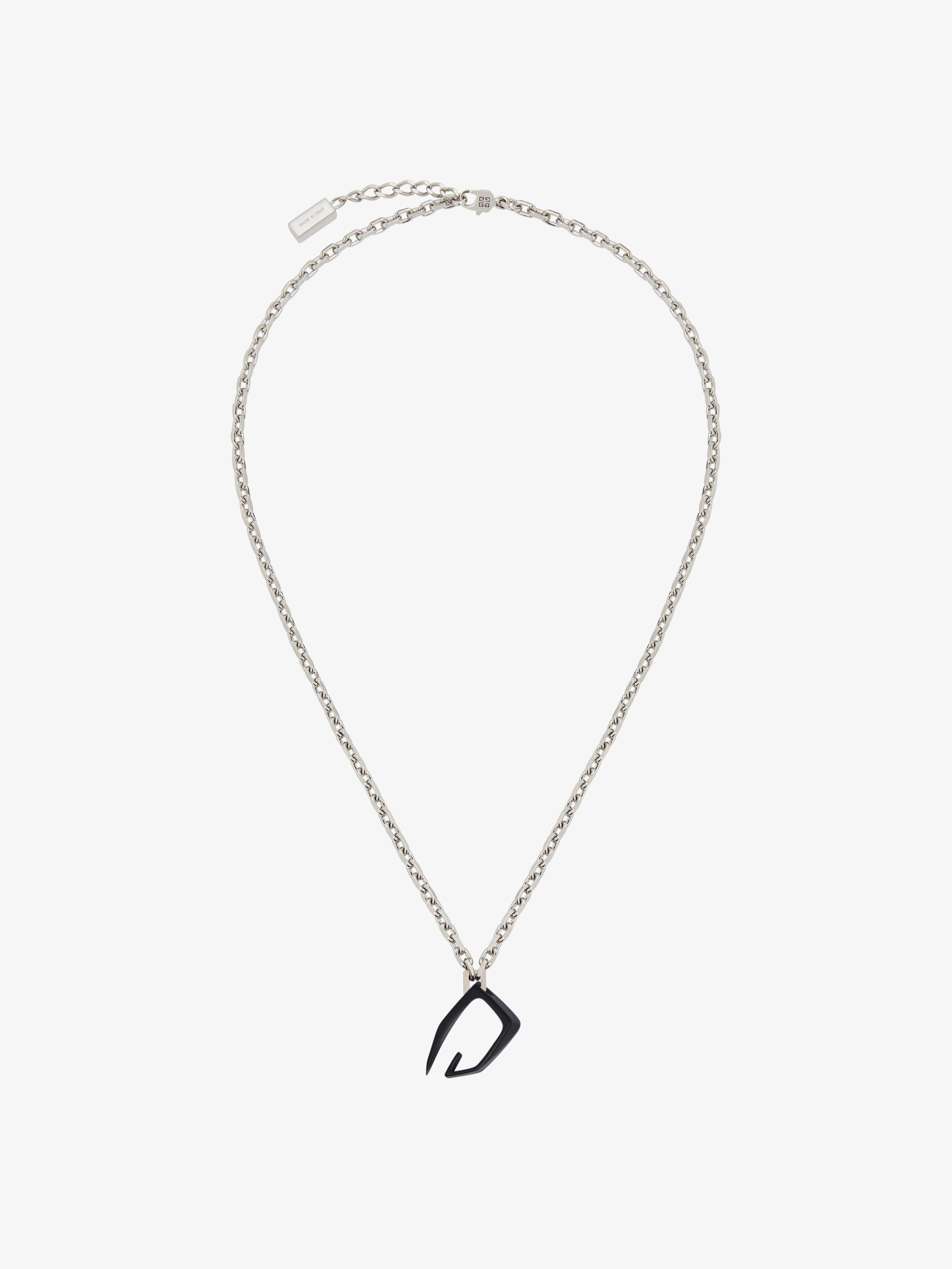 GIVENCHY MEN'S GIV CUT COLORED PENDANT NECKLACE NWT