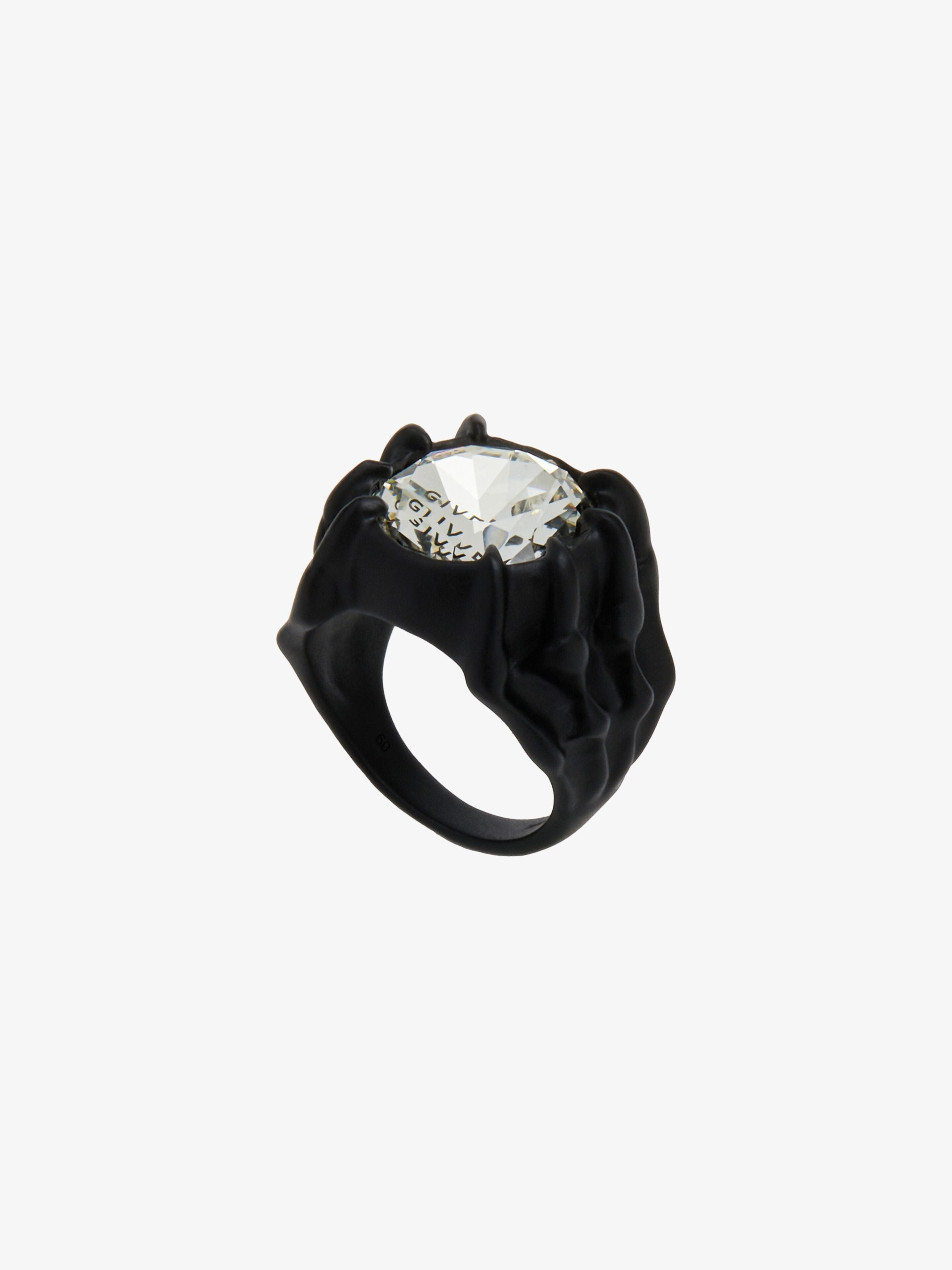 GIVENCHY MEN'S G SKULL GIVENCHY CRYSTAL RING NWT