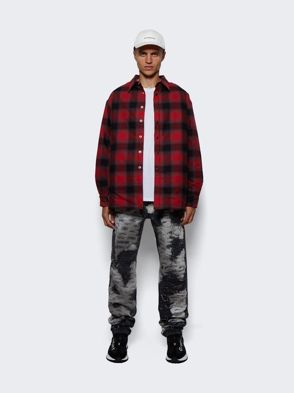 GIVENCHY MEN'S WHITE BLACK SLIM FIT TROUSERS