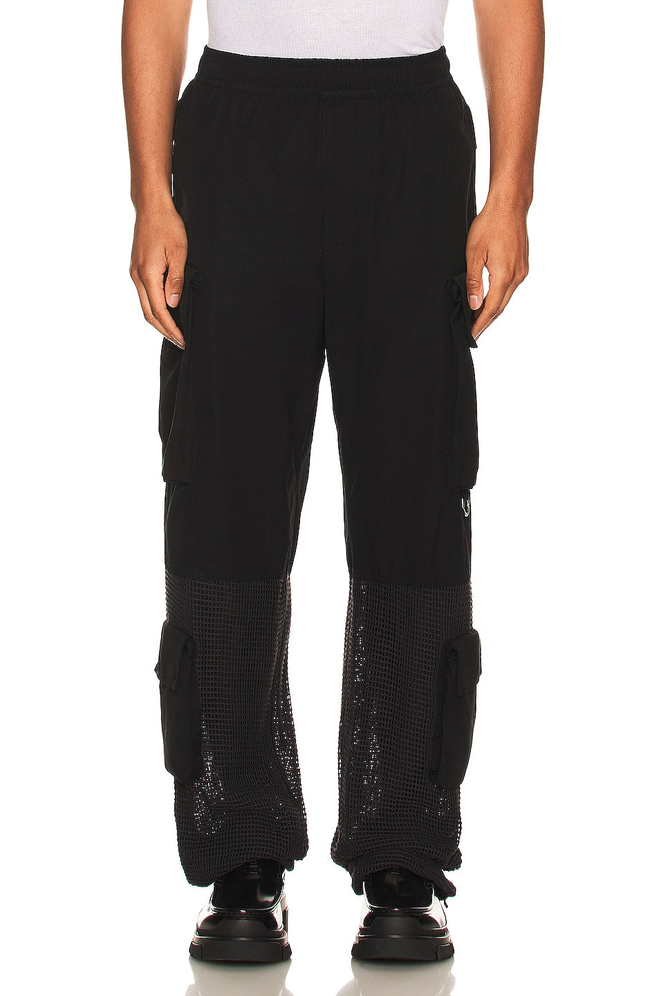 GIVENCHY MEN'S CARGO PANTS WITH HALF MESH LEG NWT