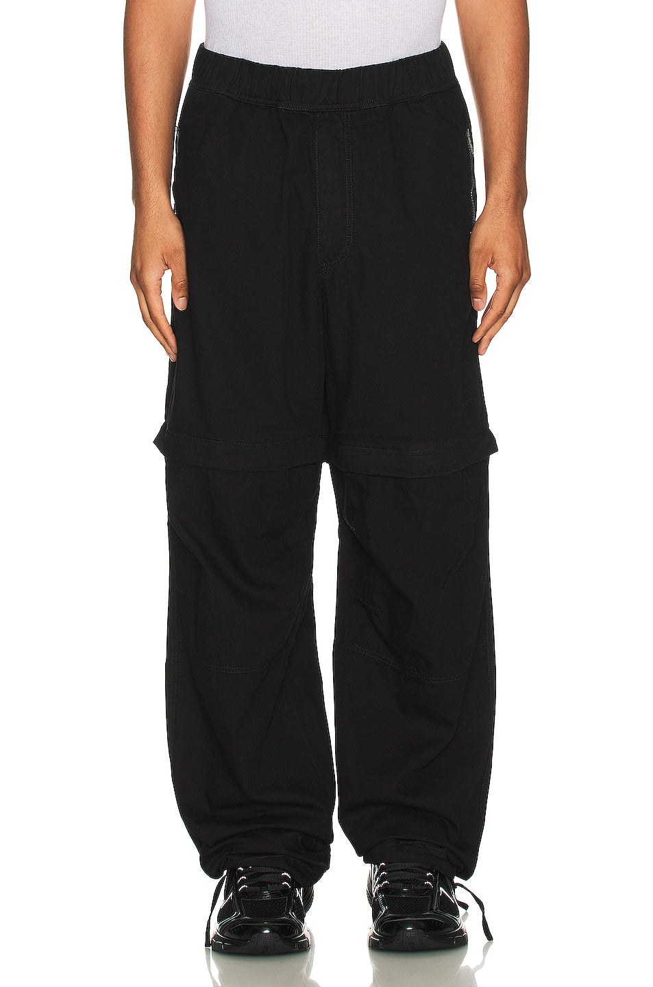 GIVENCHY MEN'S ELASTICATED WAIST ZIP OFF DENIM PANTS NWT