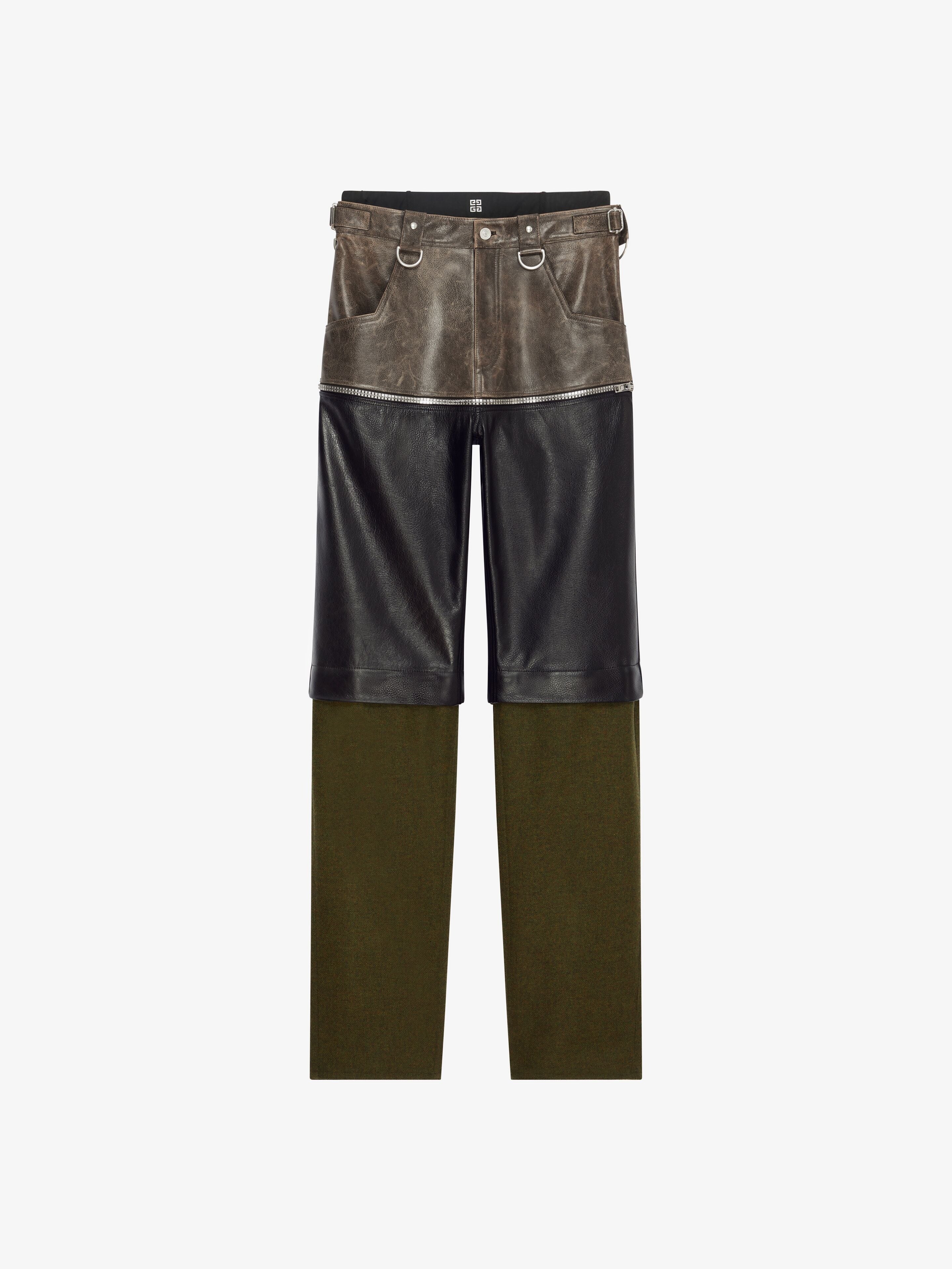 GIVENCHY MEN'S MULTI FABRICS LAYERS PANTS NWT