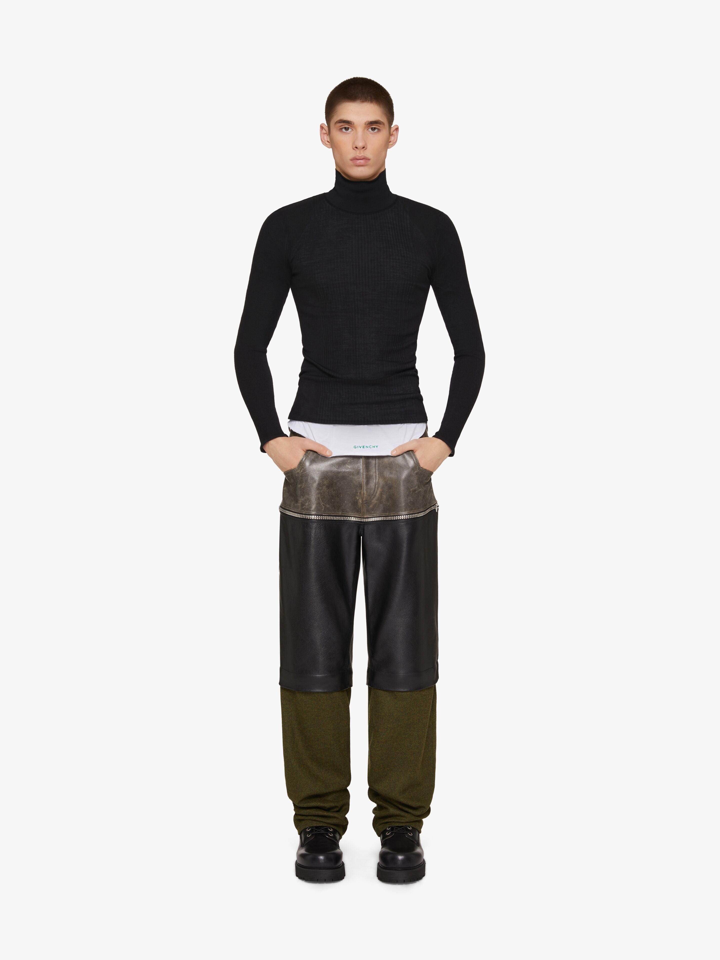 GIVENCHY MEN'S TUBULAR KNIT MOCK NECK NWT