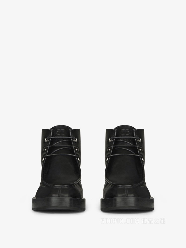 GIVENCHY MEN'S SQUARED RIMMED LACE-UP ANKLE BOOT NWT