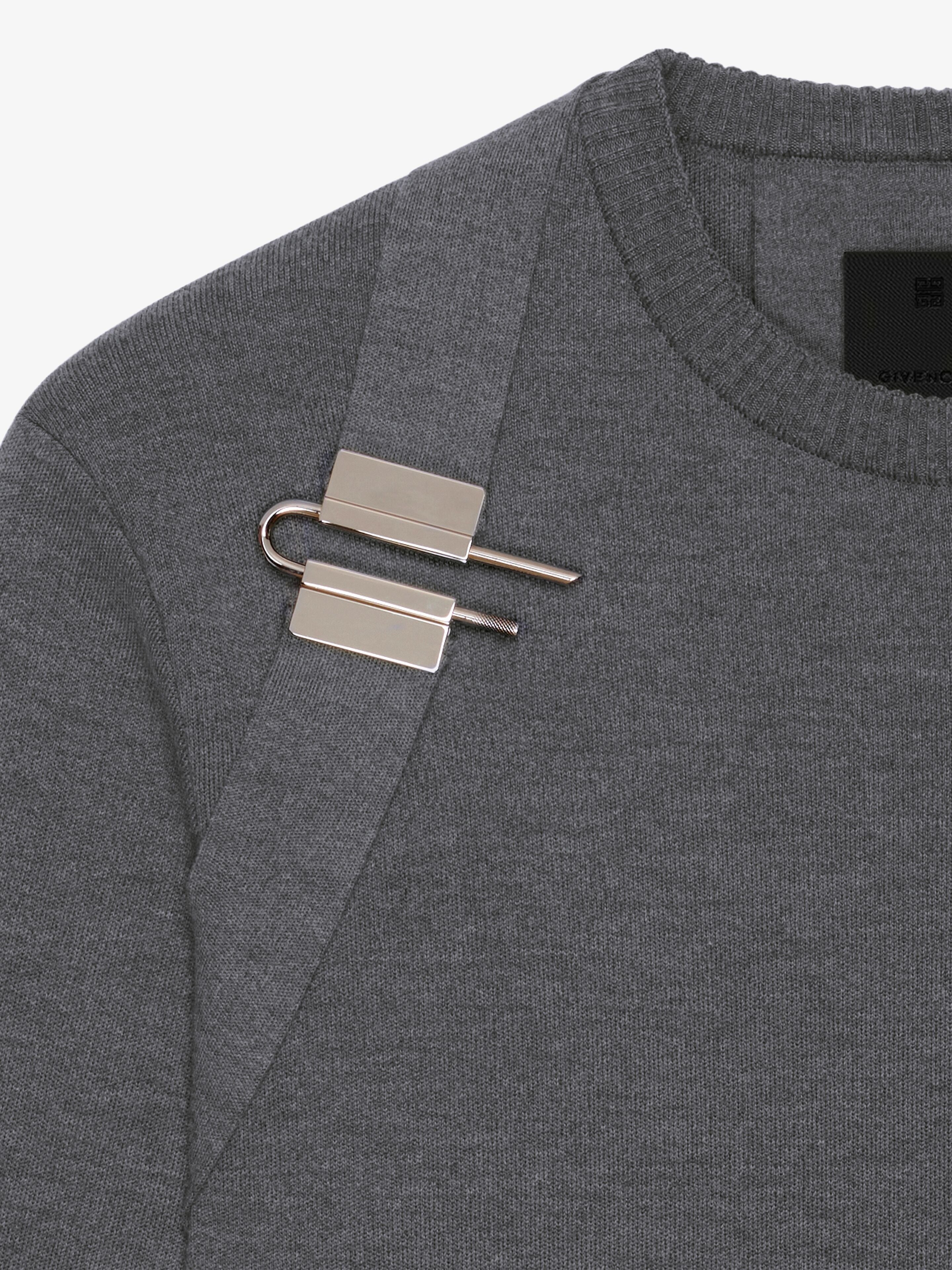 GIVENCHY MEN'S U LOCK HARNESS CREW NECK SWEATER NWT