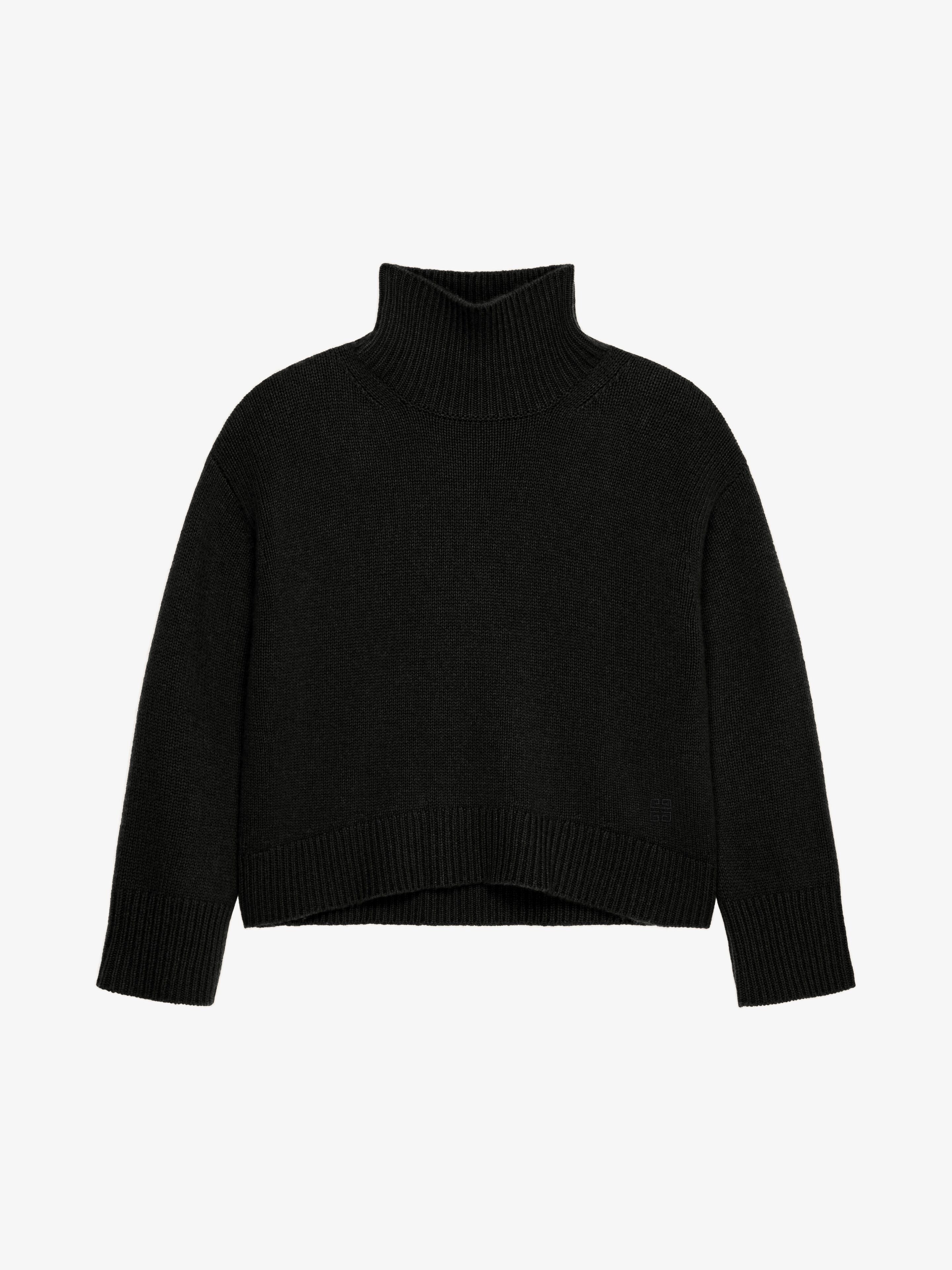 GIVENCHY MEN'S BLACK OVERSIZED TURTLENECK SWEATER