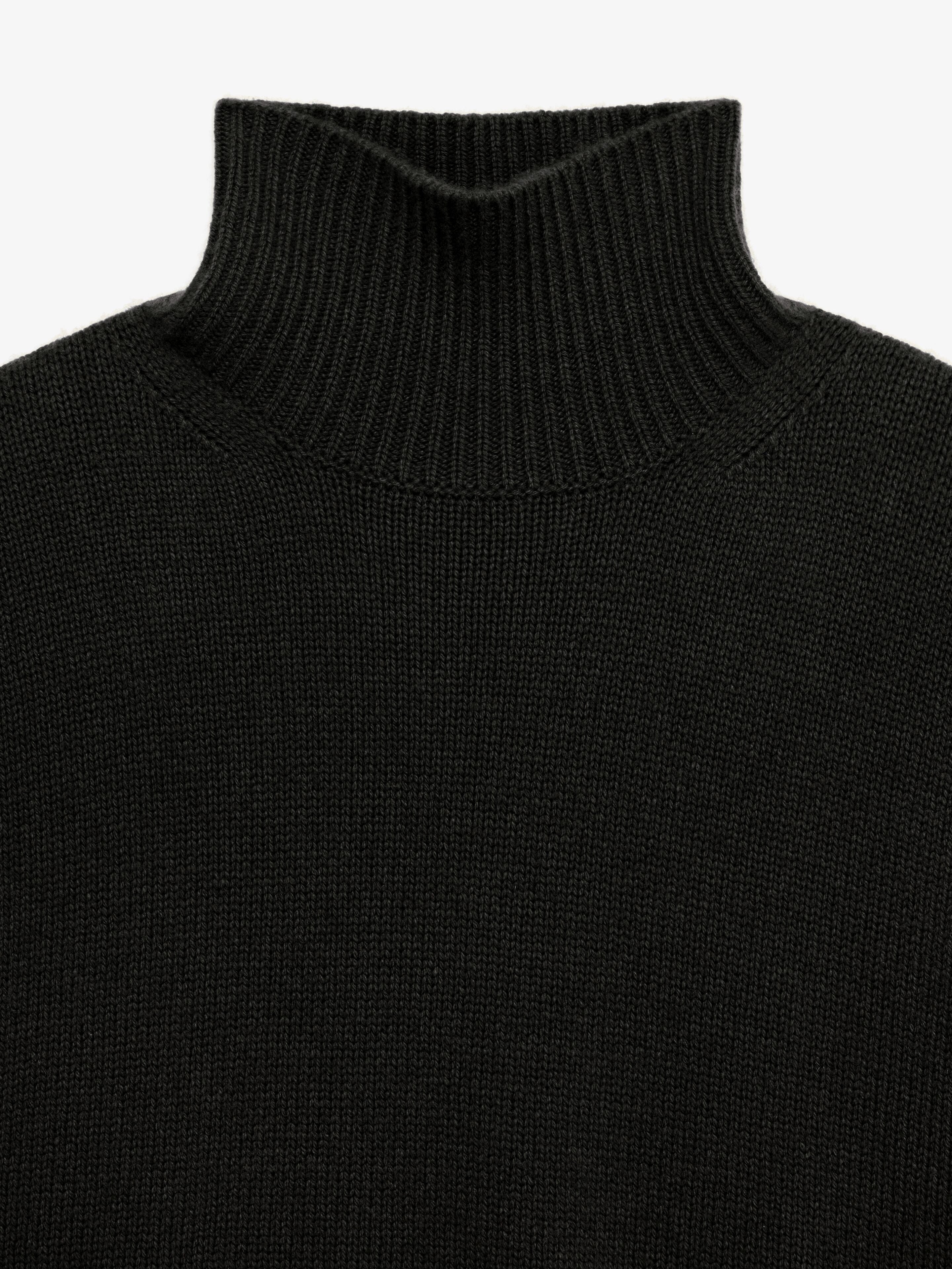 GIVENCHY MEN'S BLACK OVERSIZED TURTLENECK SWEATER