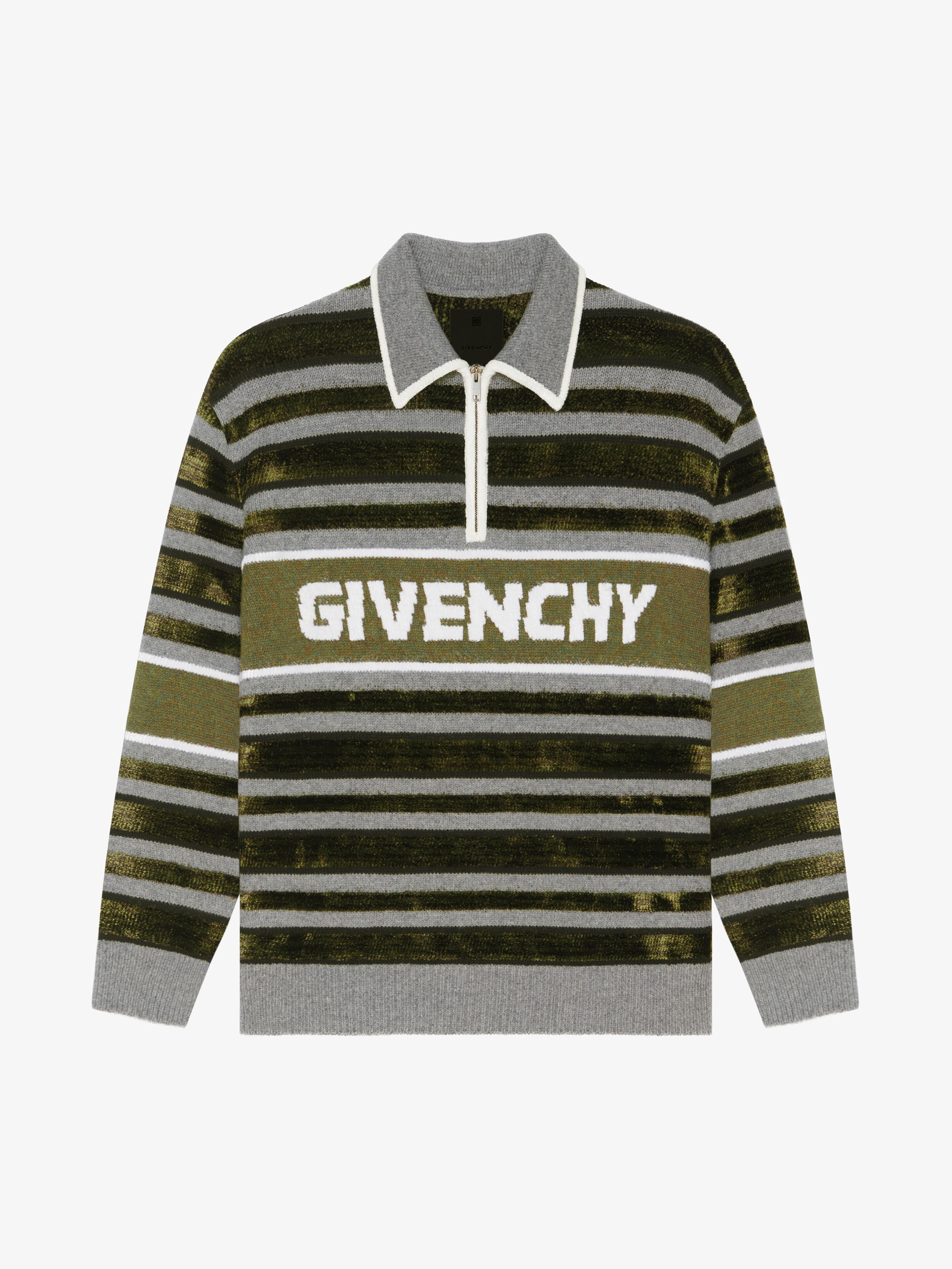 GIVENCHY MEN'S ZIP UP POLO COLLAR SWEATER NWT