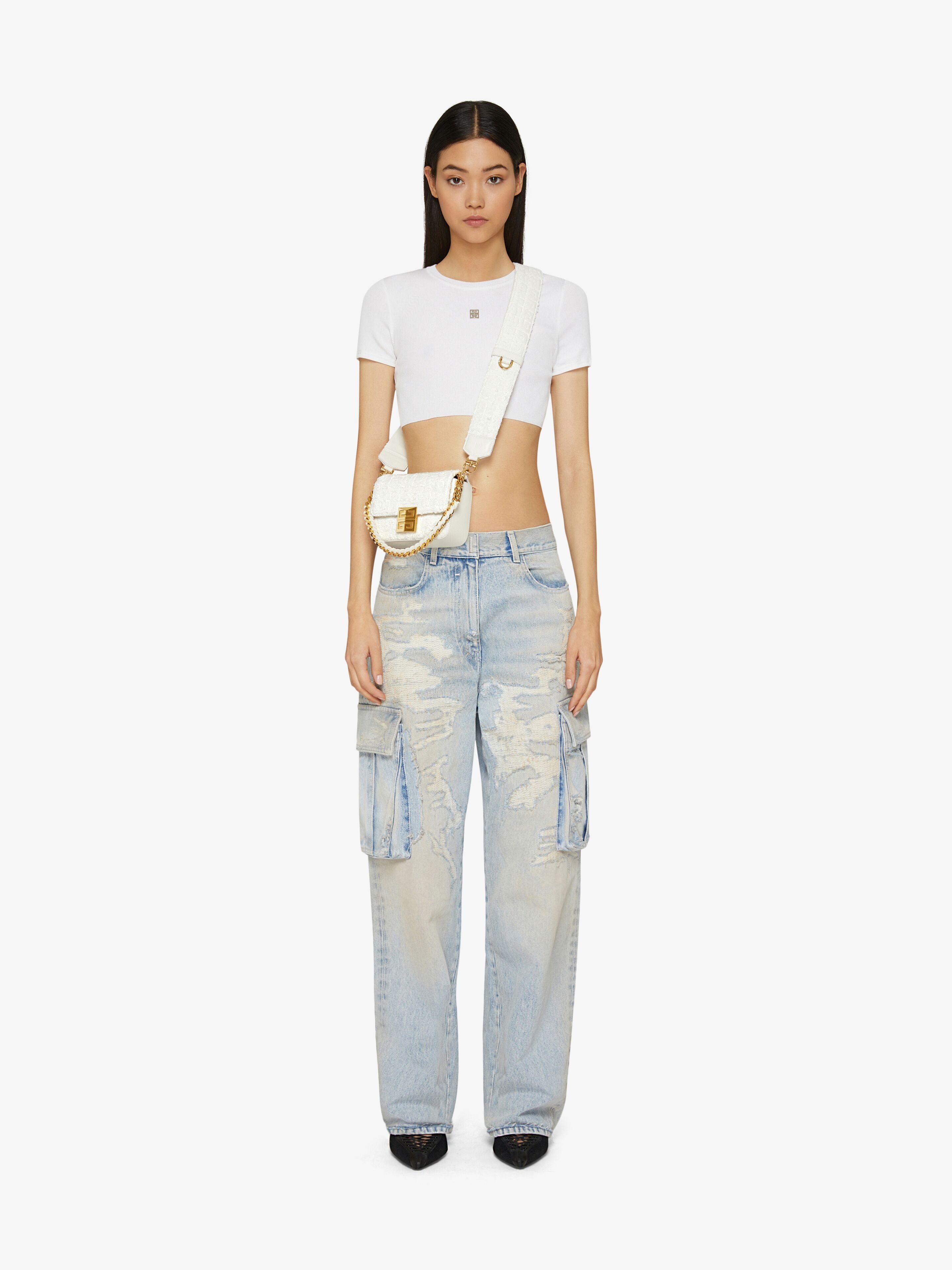 GIVENCHY WOMEN'S 4G - SMALL CROSSBODY BAG W/ WOVEN CHAIN NWT