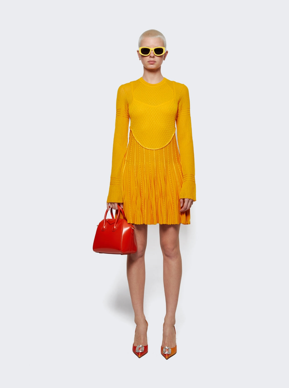 GIVENCHY WOMEN'S LONG SLEEVE FRILLS DRESS NWT