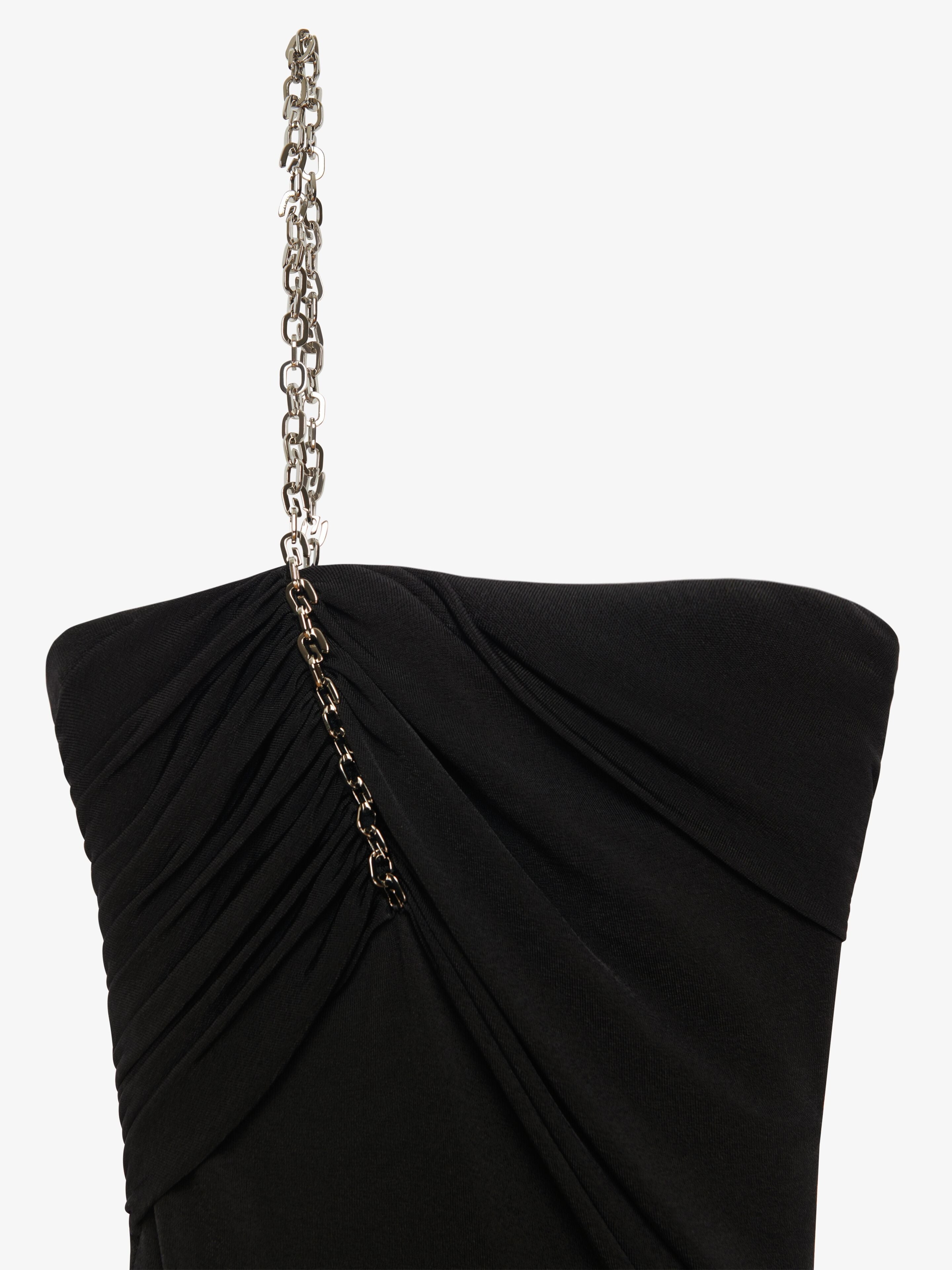 GIVENCHY WOMEN'S STRAPLESS DRAPED DRESS W/ CHAIN NWT