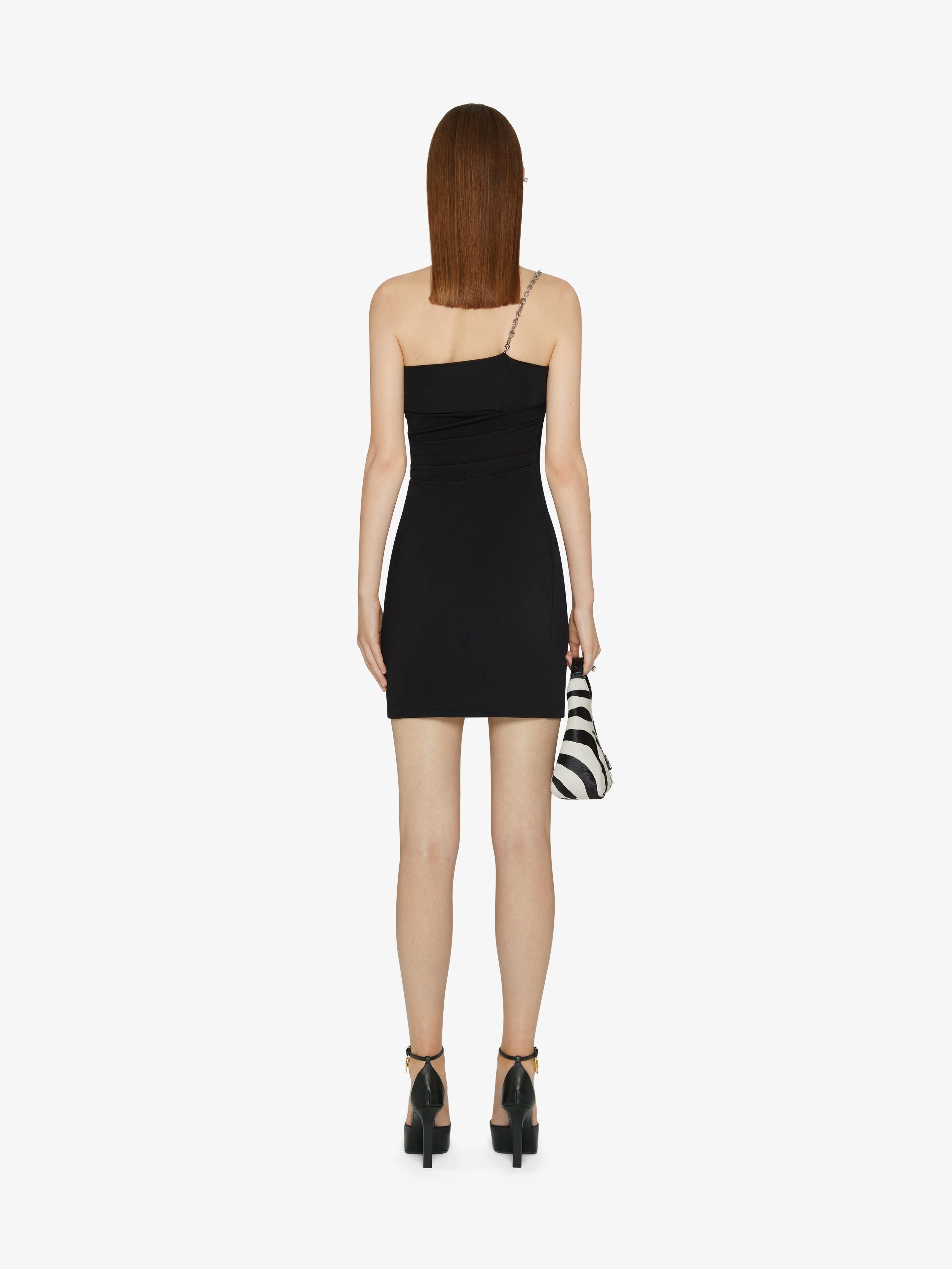 GIVENCHY WOMEN'S STRAPLESS DRAPED DRESS W/ CHAIN NWT