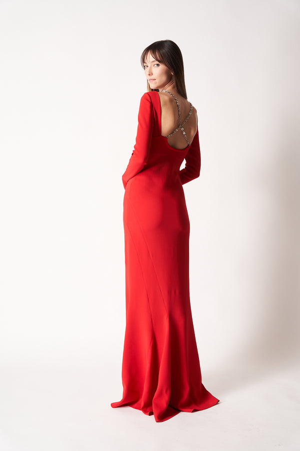 GIVENCHY WOMEN'S LONG SLEEVE DRESS WITH CHAIN NWT